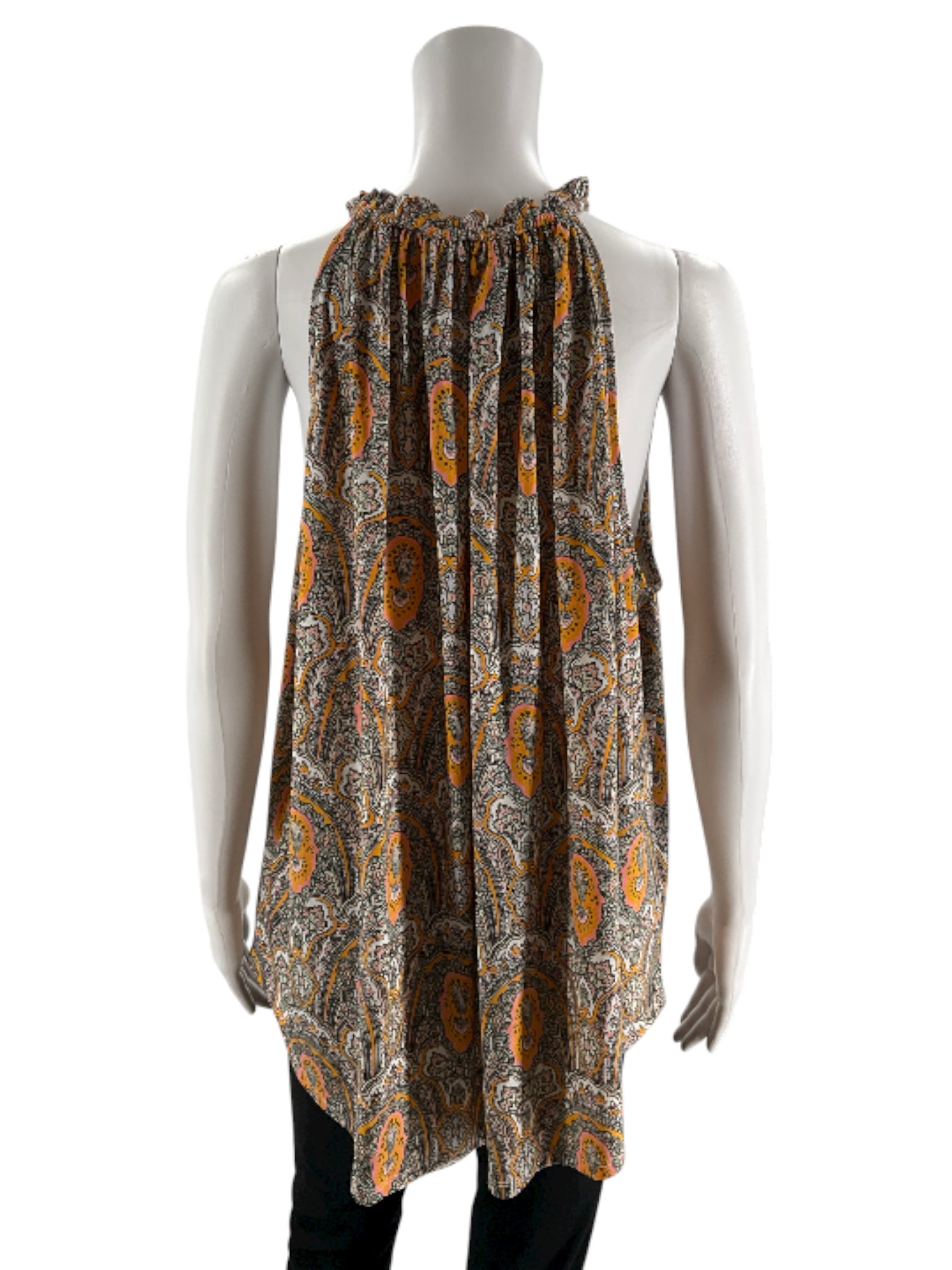 Ann Taylor White/Pink/Yellow Print Pre-Owned Top - Size XL