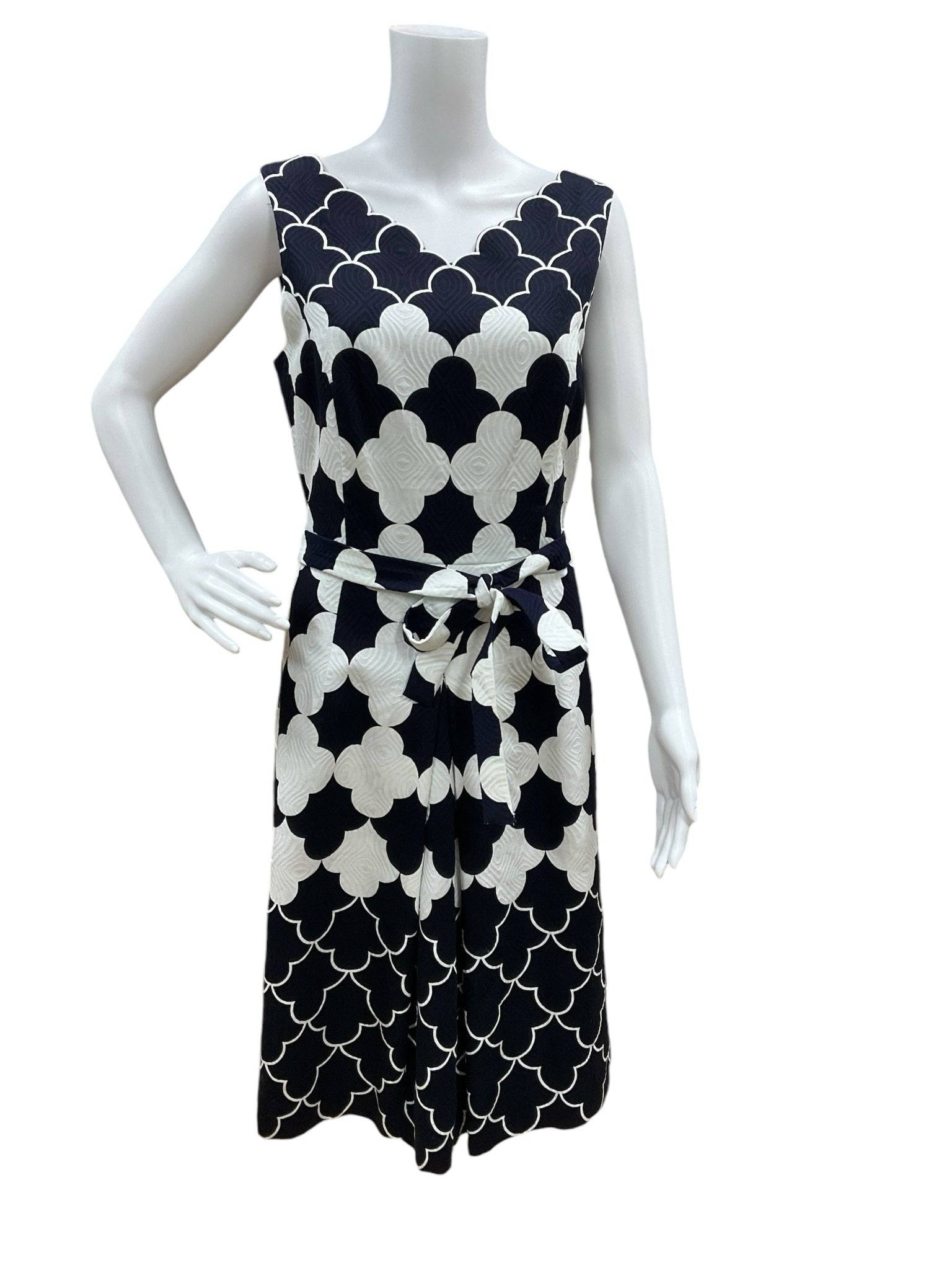 Talbots Navy/White Ladies Pre-Owned Dress - Size 8 - Margaret’s Fine Consignment