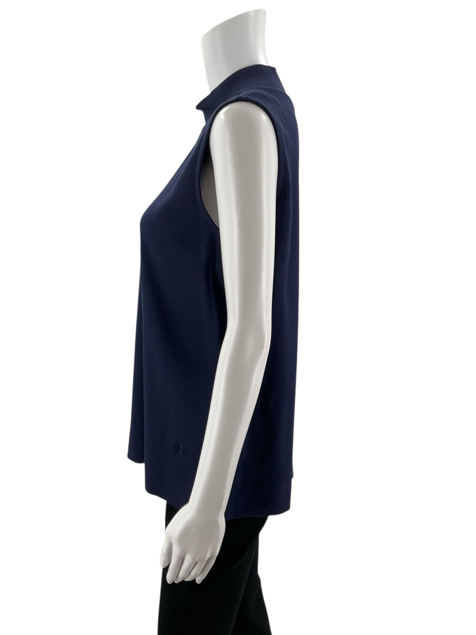 Isaac Mizrahi - Navy Solid Pre-Owned Ladies Casual Top - Size Large