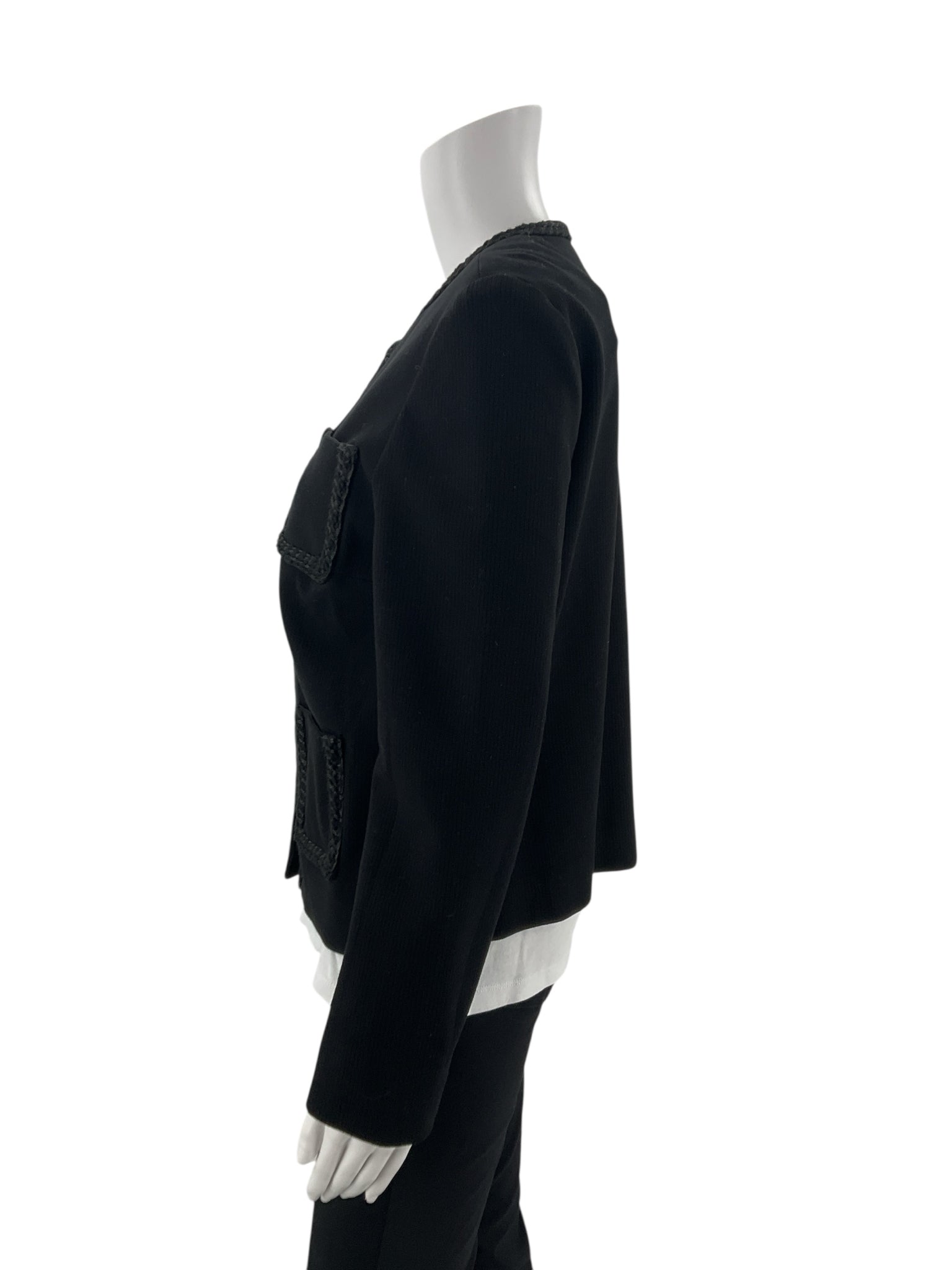 J mclaughlin Black Solid Pre-Owned Ladies Jacket - Size Medium
