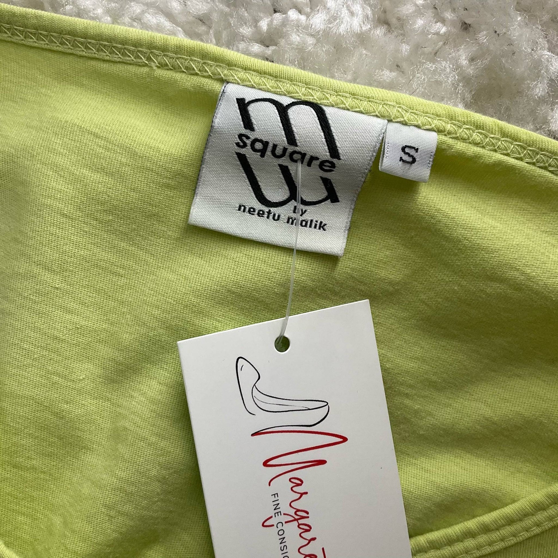 Square Green Solid Top - Size Small - Margaret’s Fine Consignment