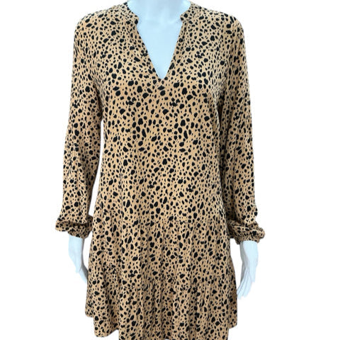 Gap Tan/Black Animal Print Ladies Pre-Owned Dress - Size Medium - Margaret’s Fine Consignment