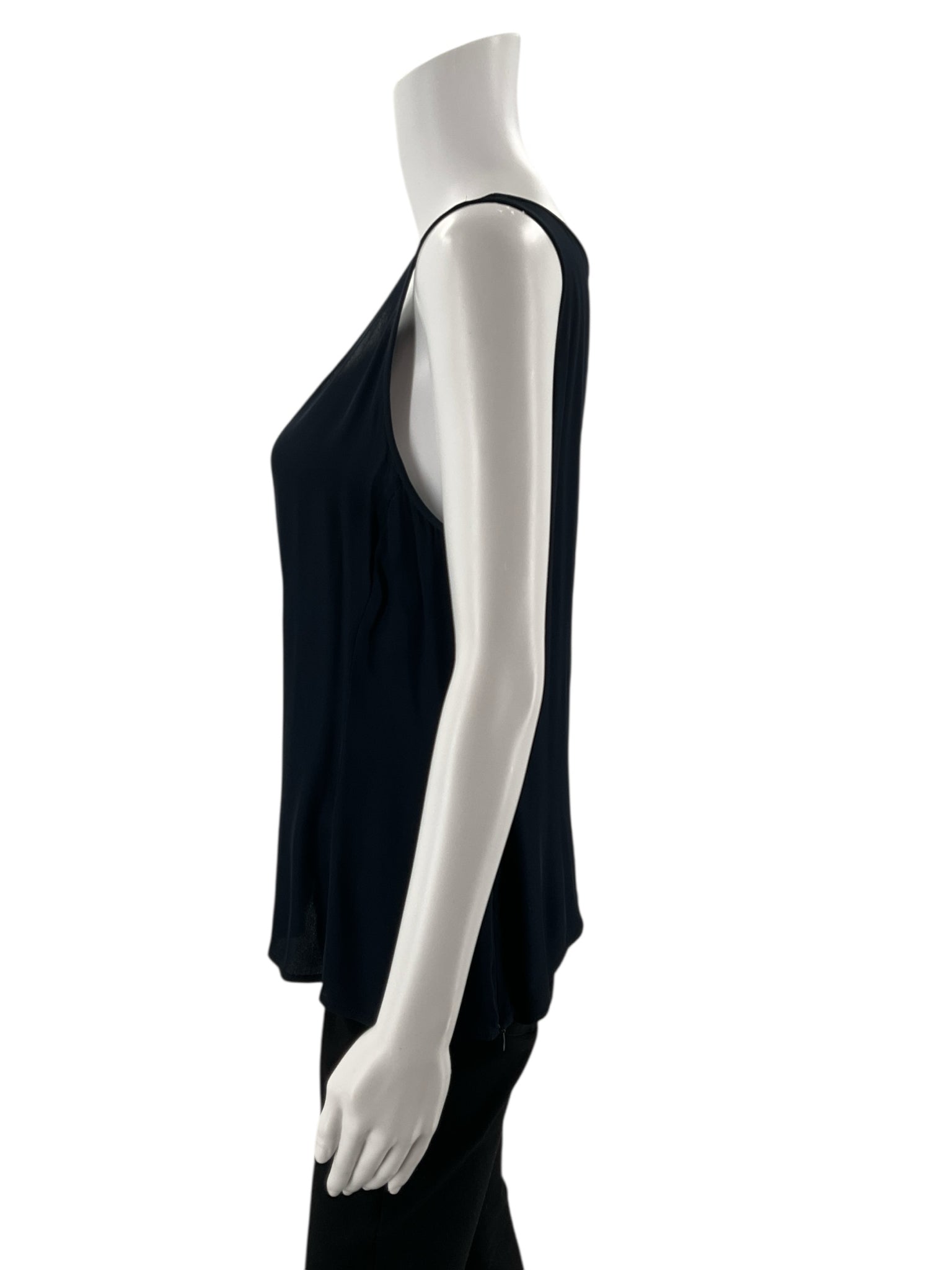 Armani Collezioni - Navy Solid Pre-Owned Ladies Casual Top - Size 14