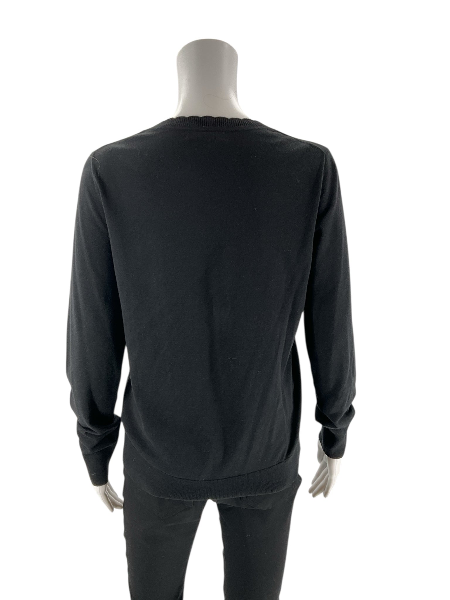 Banana Republic - black/white Polka Dot Pre-Owned Casual Top - Size M