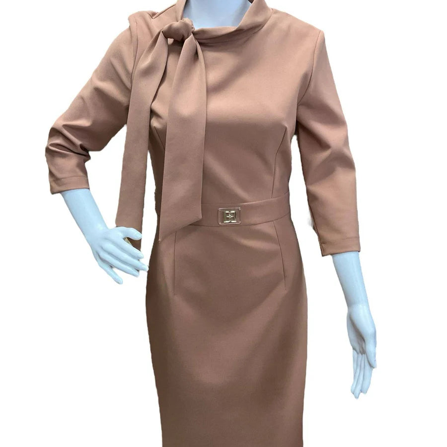 Behcetti Light Brown Pre-Owned Ladies Dress - Size 6