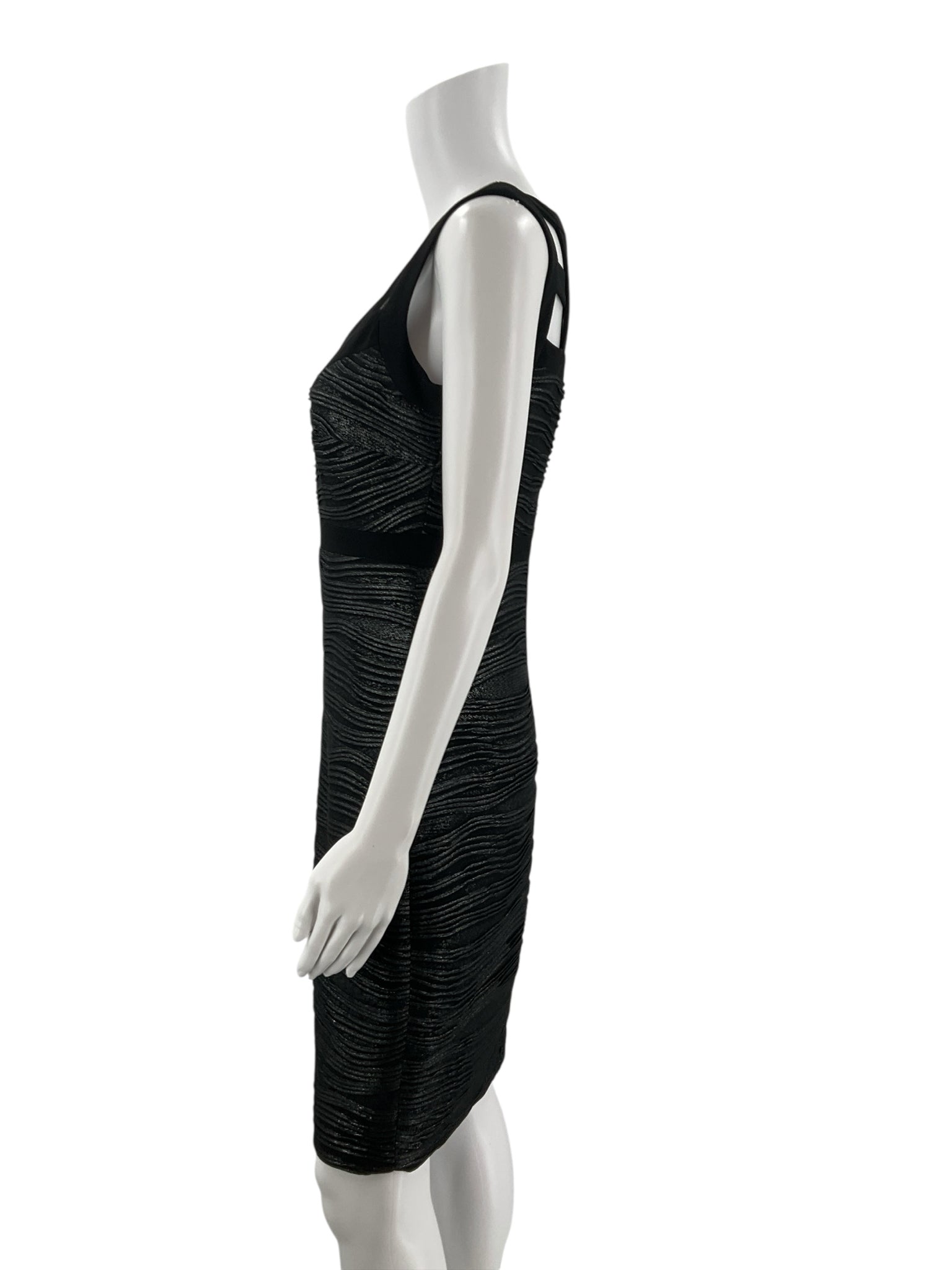 Jax Black/Silver Sparkle Pre-Owned Ladies Dress - Size 4
