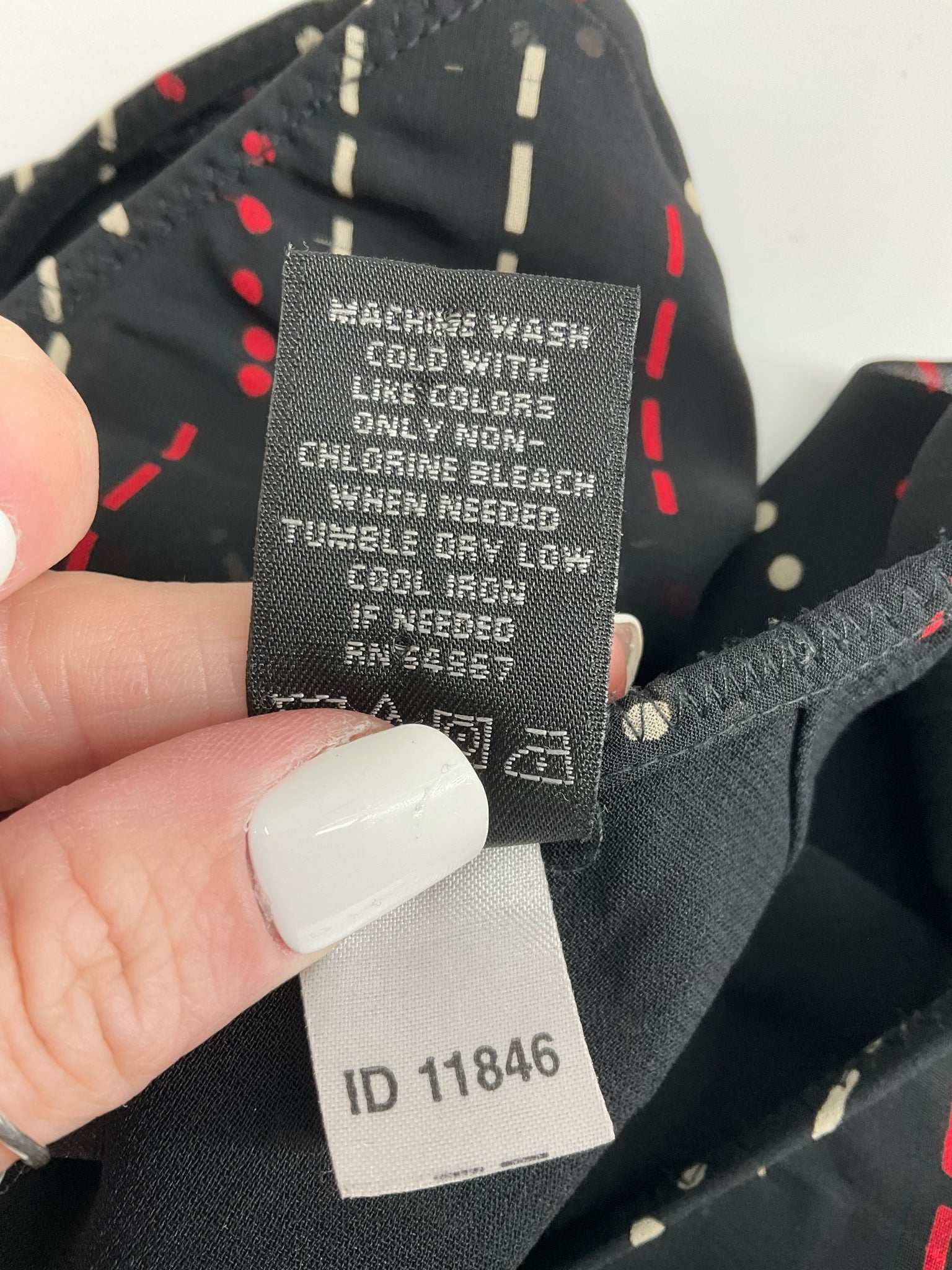 Express - Black/Tan/Red Dots Pre-Owned Ladies Skirt - Size Medium