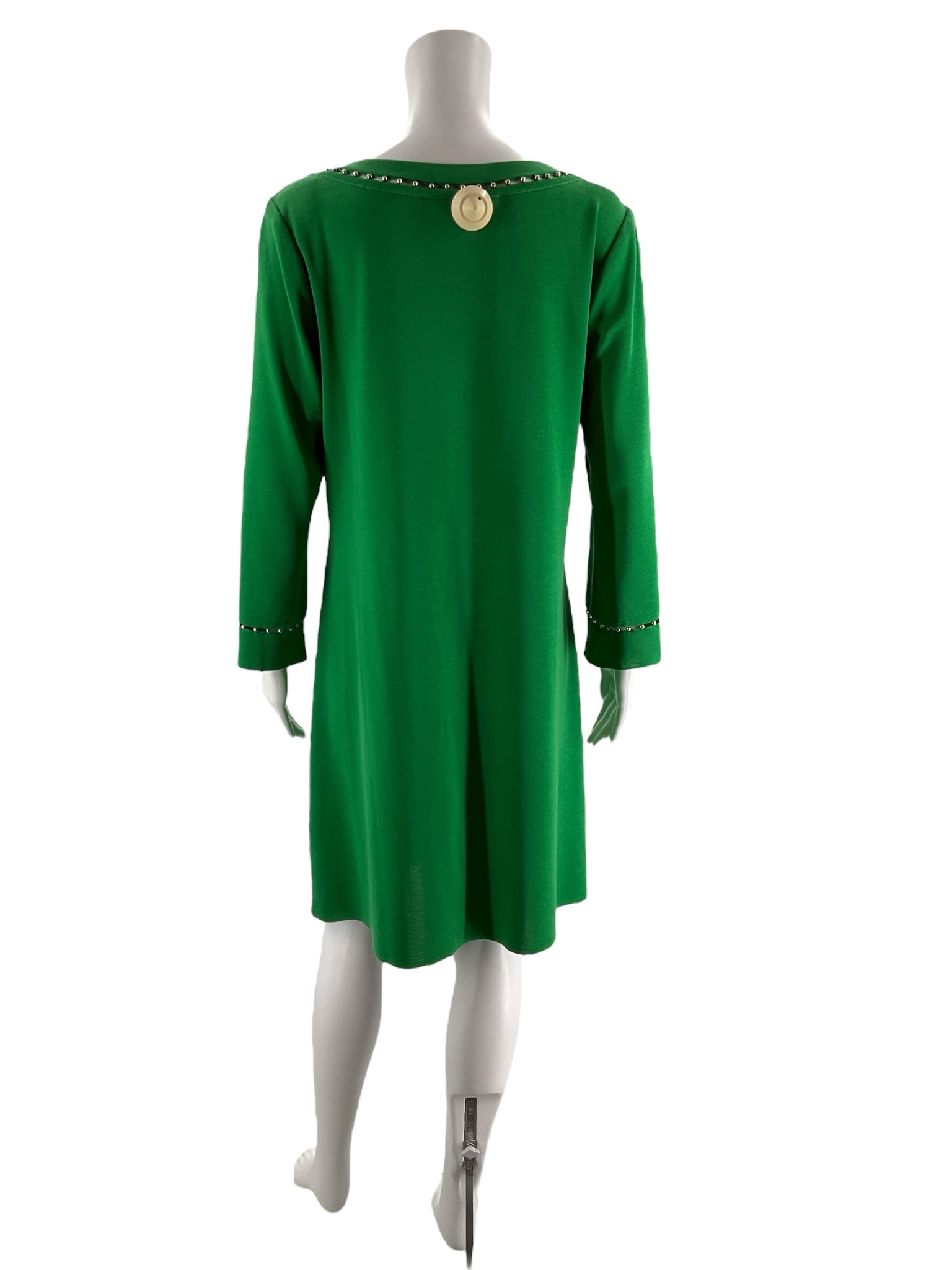 Ming Wang Green Beaded Pre-Owned Ladies Dress - Size Medium