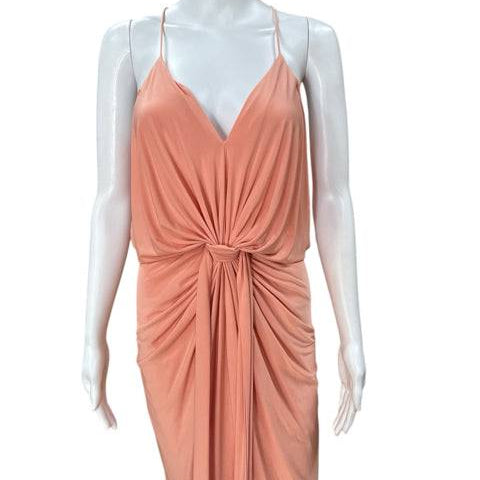 MISA Peach Solid Pre-Owned Ladies New with Tags Dress – Size Medium