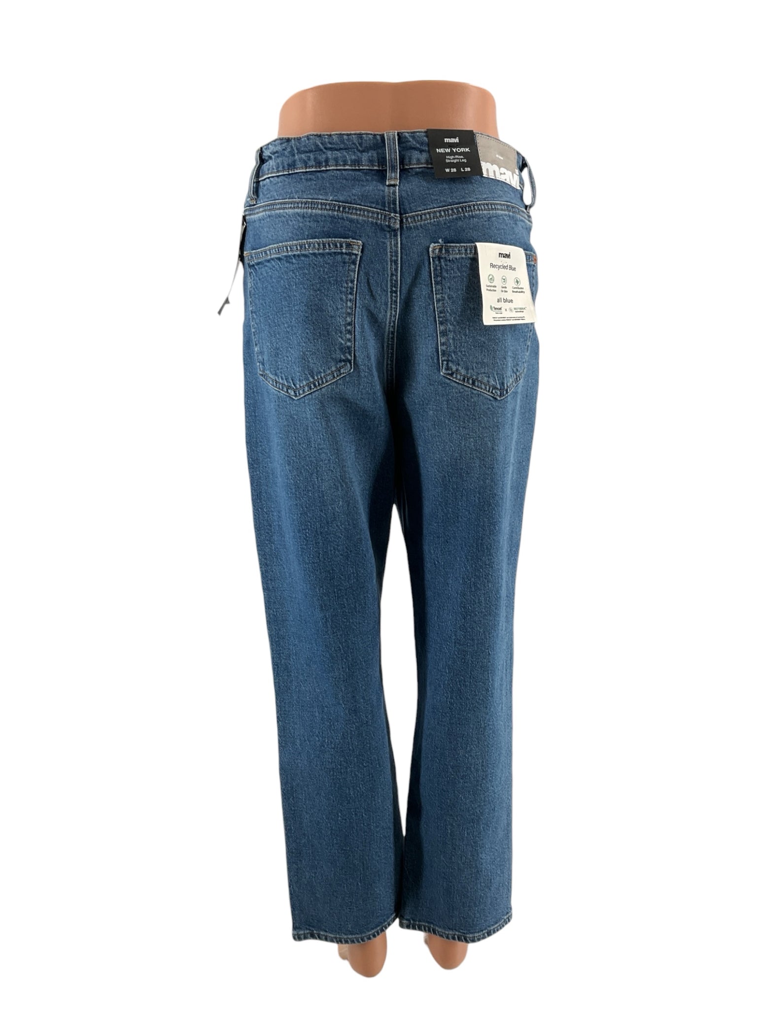 Mavi - Blue Solid New With Tags Pre-Owned Ladies Jeans - Size 4