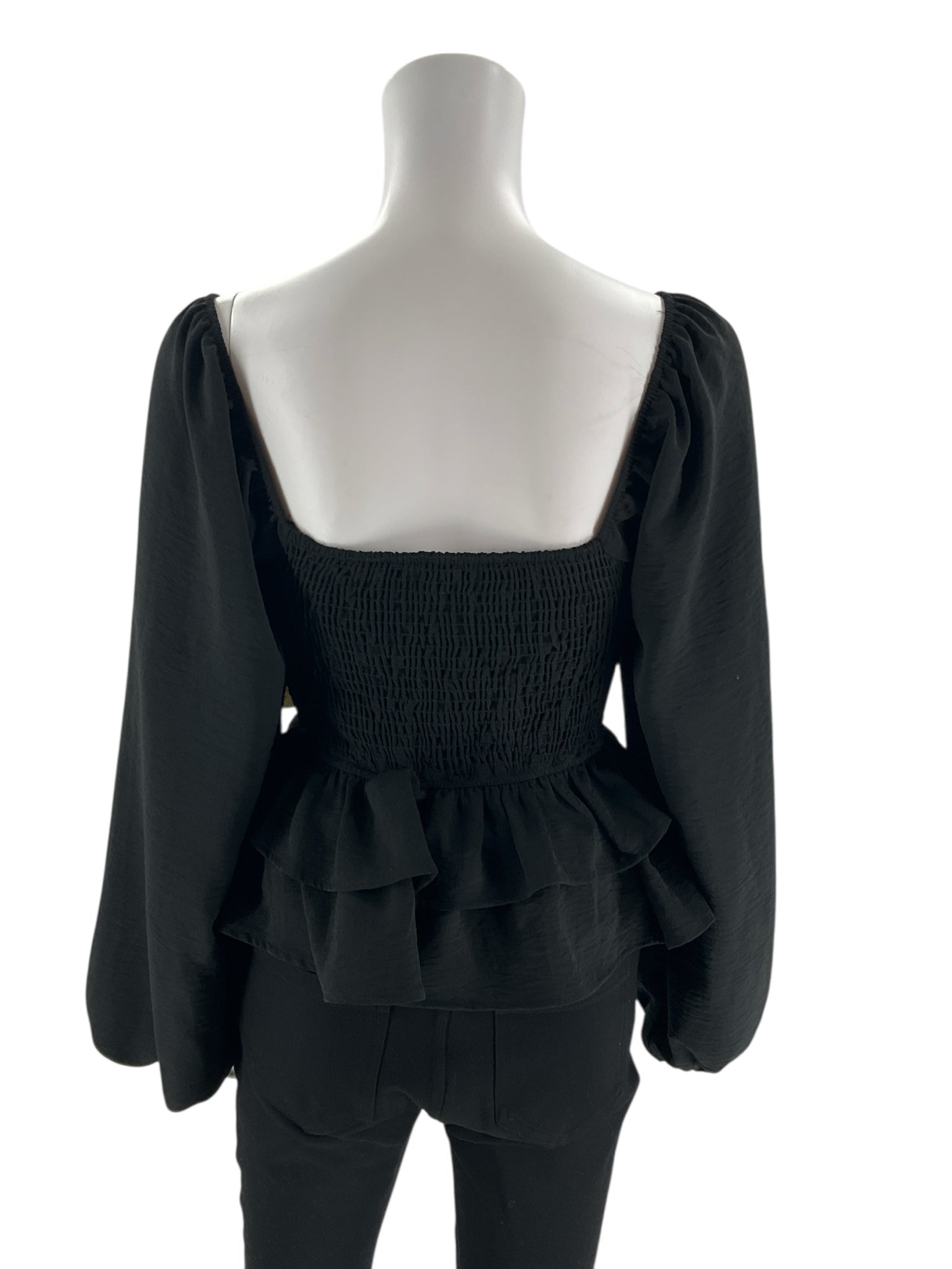 ALTAR'D STATE - Black Solid Pre-Owned Ladies Casual Top - Size M