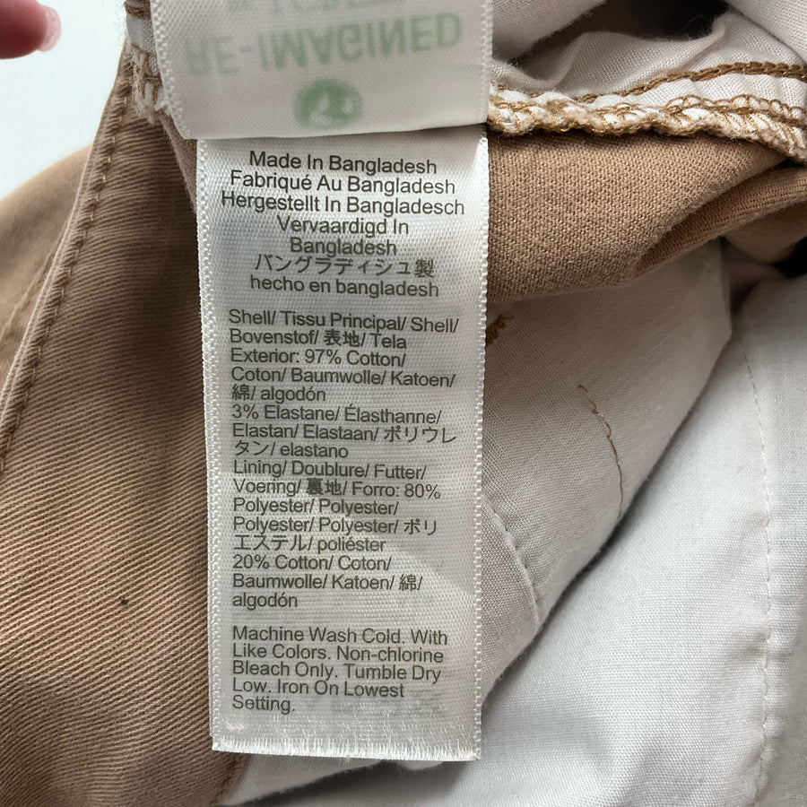 J Crew Dark Khaki Solid Ladies Pre-Owned Pants - Size 2