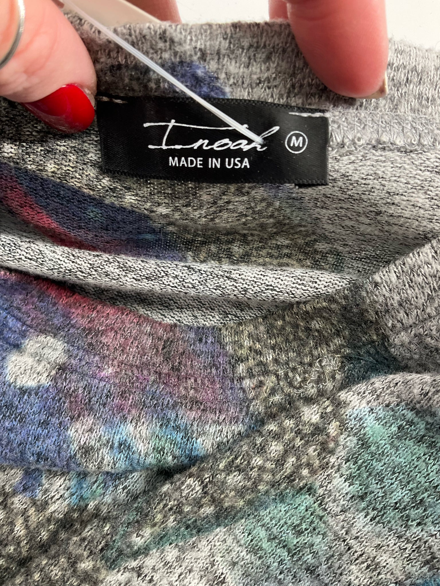 Inoah - gray/multi Print Pre-Owned Ladies Casual Top - Size Medium