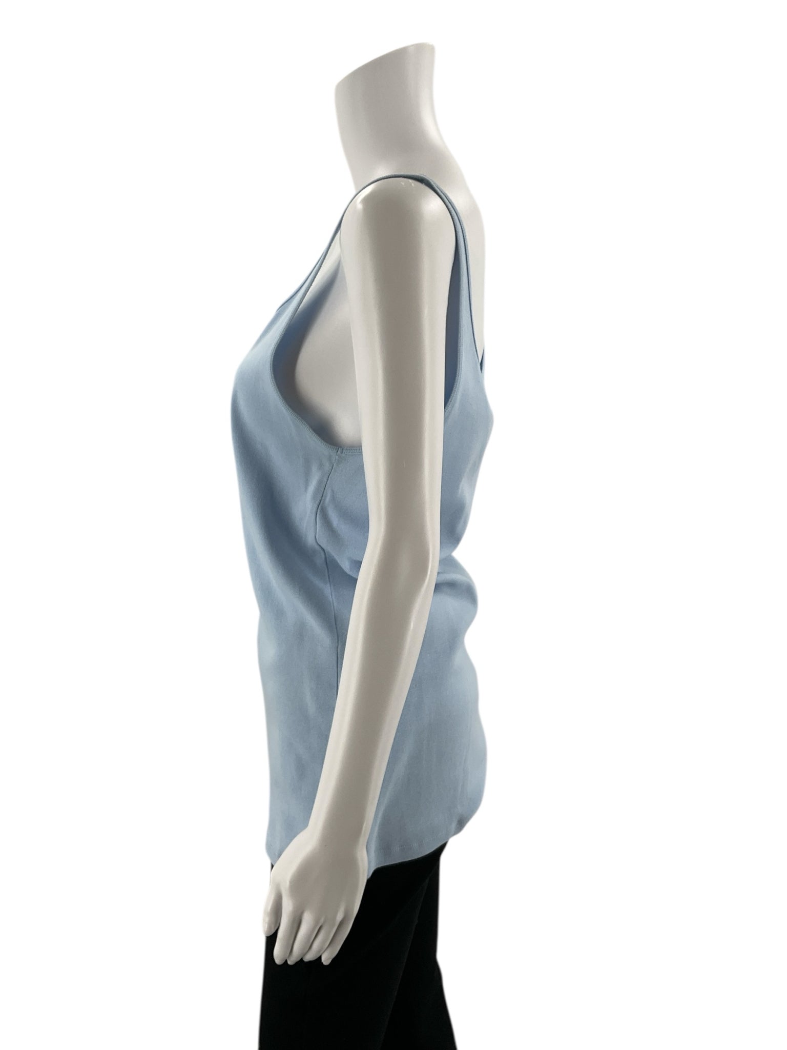 Eileen Fisher - Baby Blue Solid Pre-Owned Ladies Casual Top - Size Large