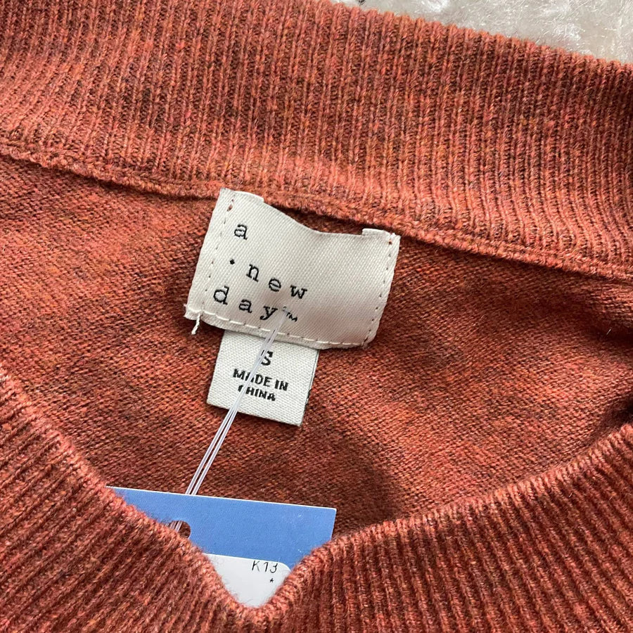 A New Day Burnt Orange Heathered Sweater - Size Small