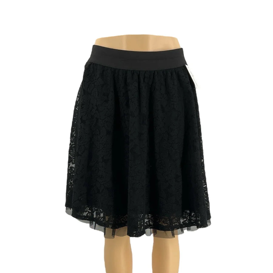 Studio 253 Black Lace Pre-Owned Ladies Skirt - Size Medium