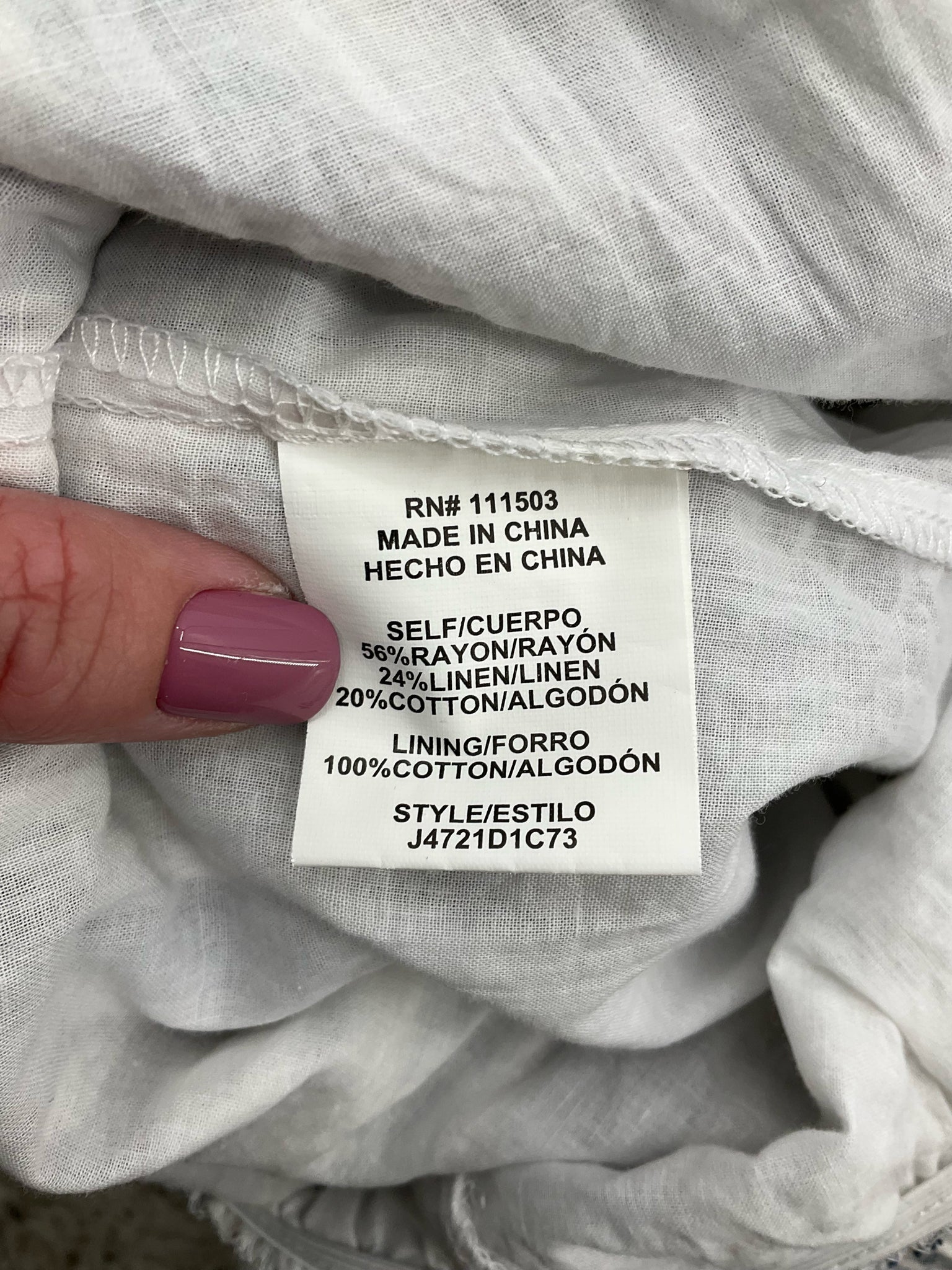 June & Hudson White/Blue Stripe Pre-Owned Ladies Jumpsuit - Size Small