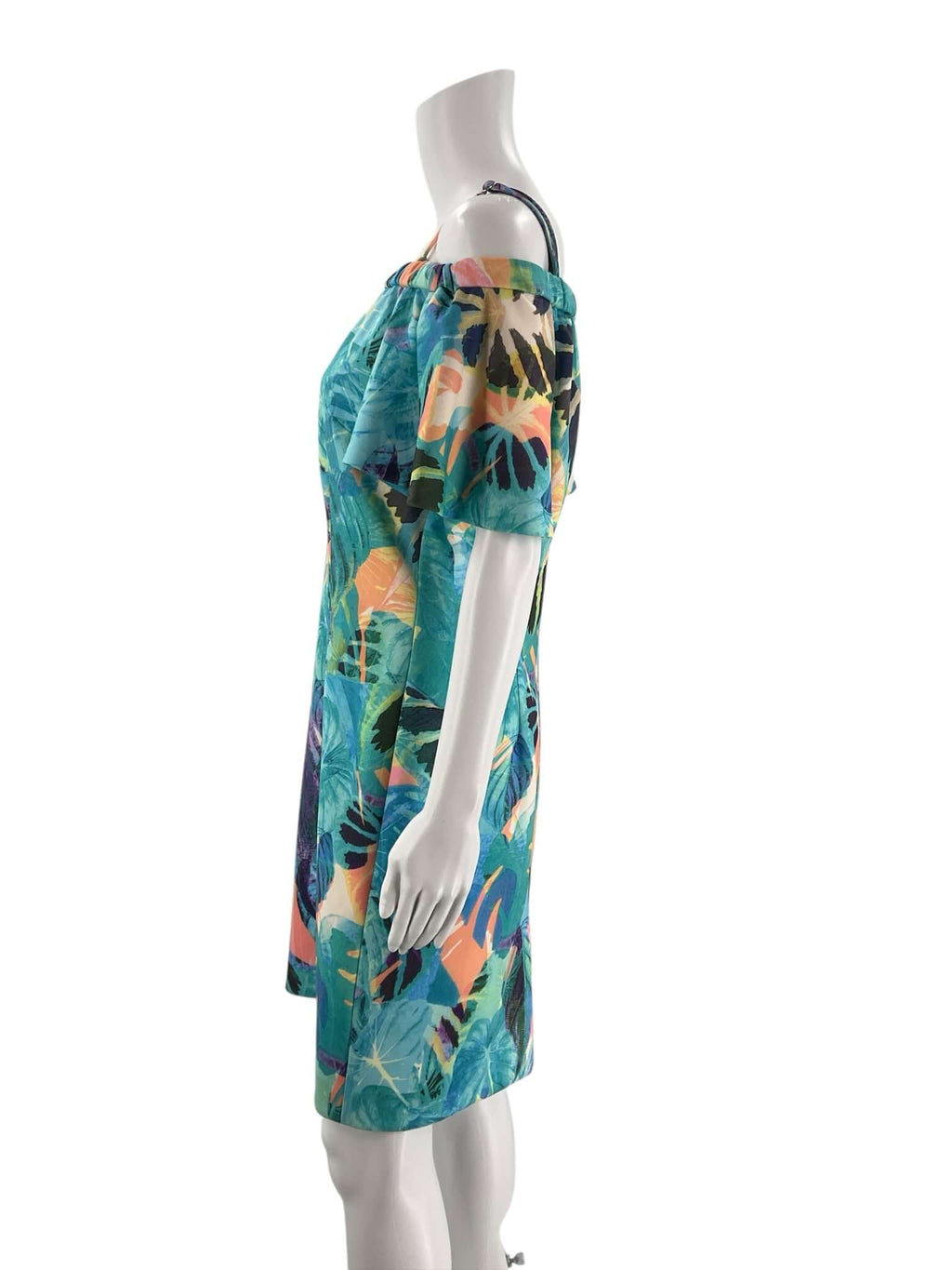 Gianni Bini Aqua Pink Purple Floral Dress – Size M, Excellent Pre-Owned - Margaret’s Fine Consignment