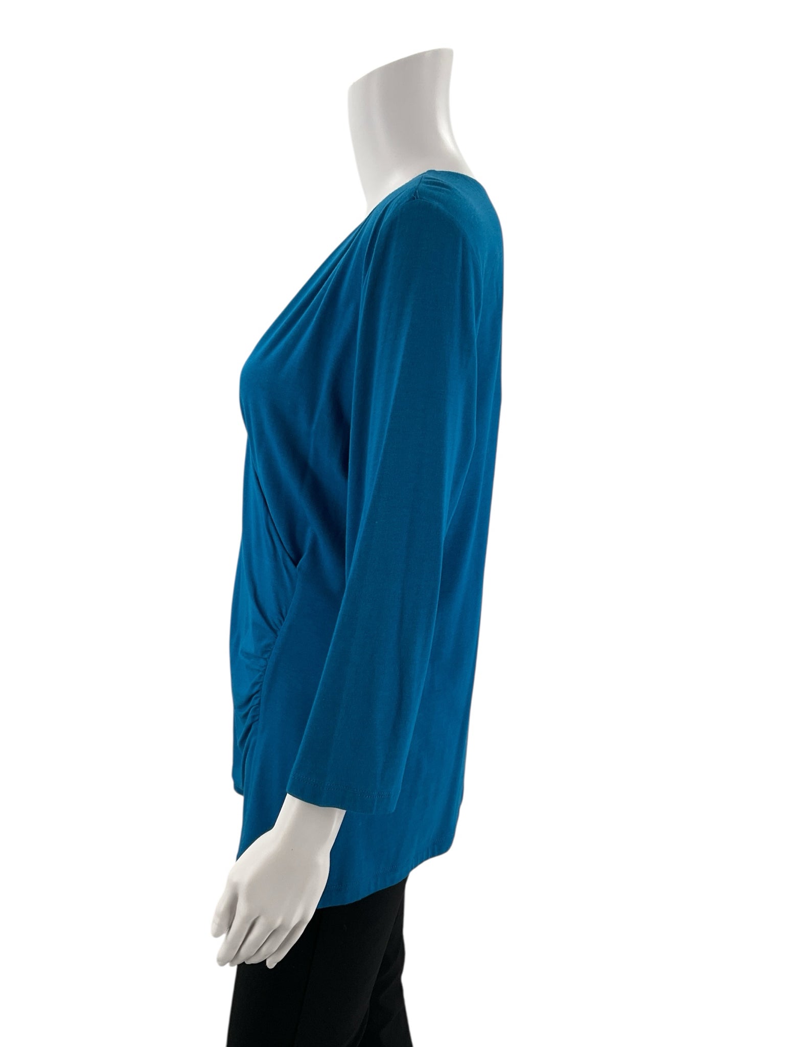 Soft Surroundings Turquoise Solid Pre-Owned Ladies Top -  Size Large