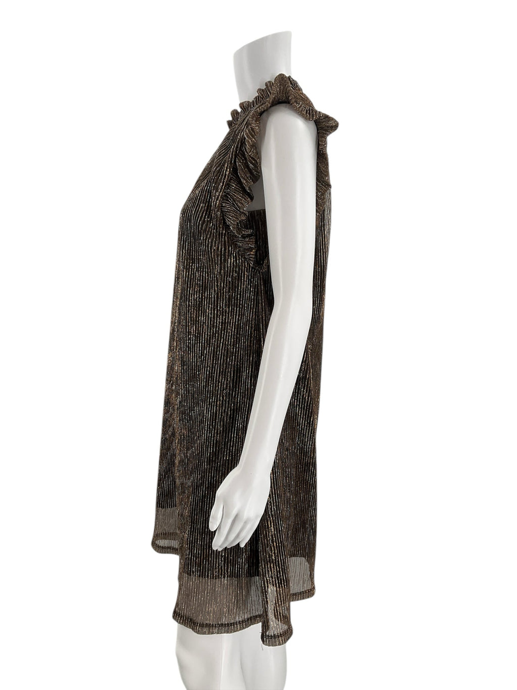 THML Gold/Silver/Black Shimmer Pre-Owned Ladies Dress - Size Small - Margaret’s Fine Consignment