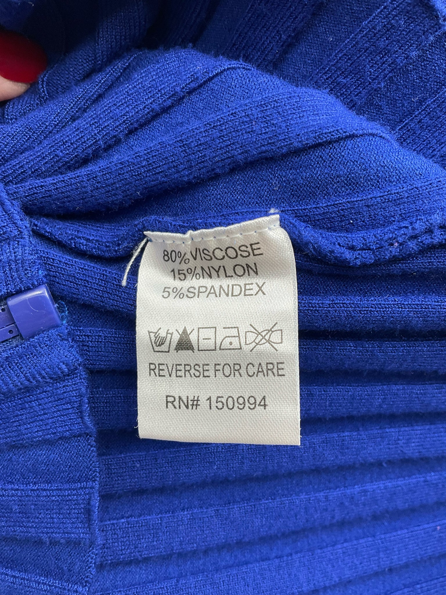 Belldini - Blue Rhinestone Pre-Owned Ladies Casual Top - Size XL