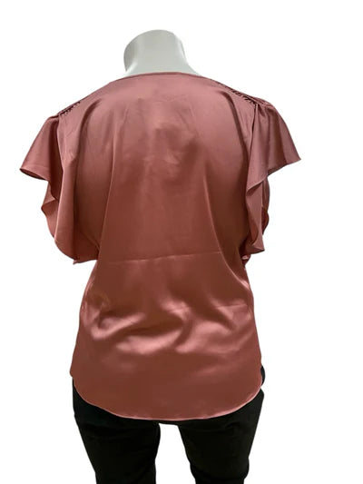 White House Black Market Mauve Solid Pre-Owned Ladies Top -Size XL