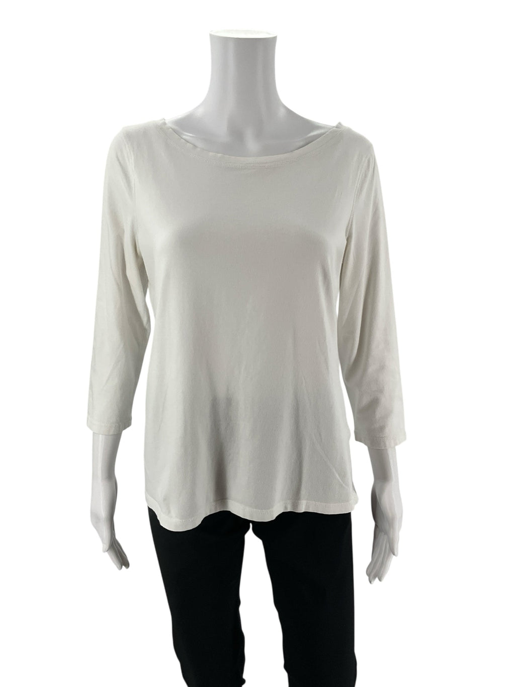 Madison White Solid Pre-Owned Ladies Top - Size Large