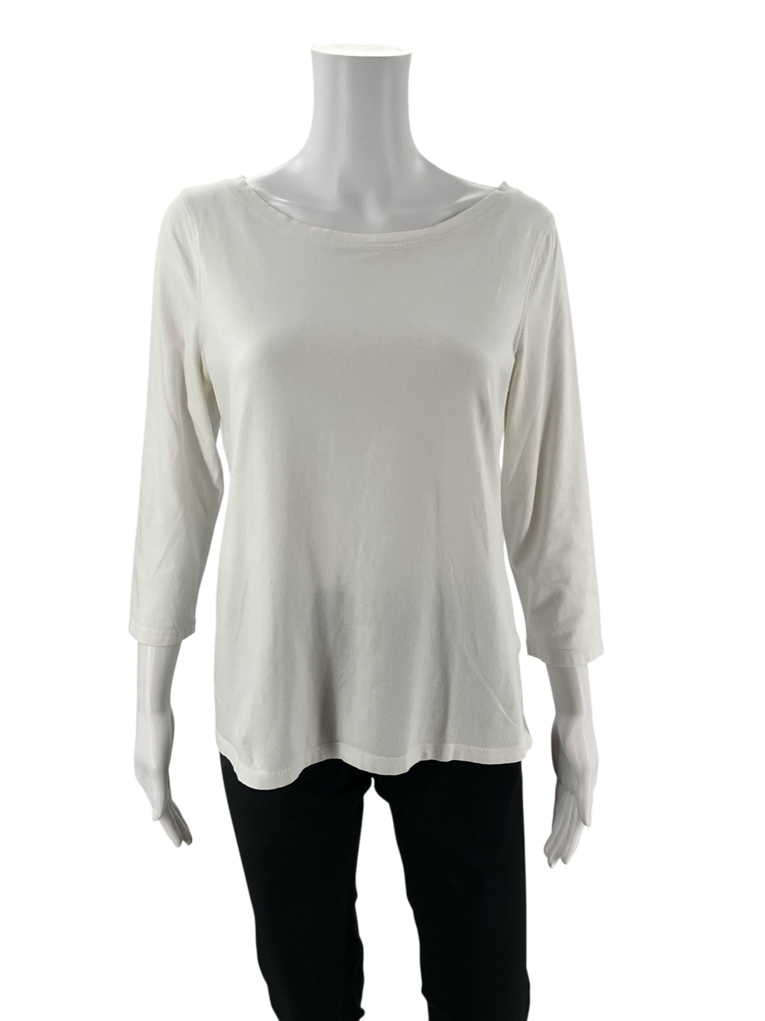 Madison White Solid Pre-Owned Ladies Top - Size Large