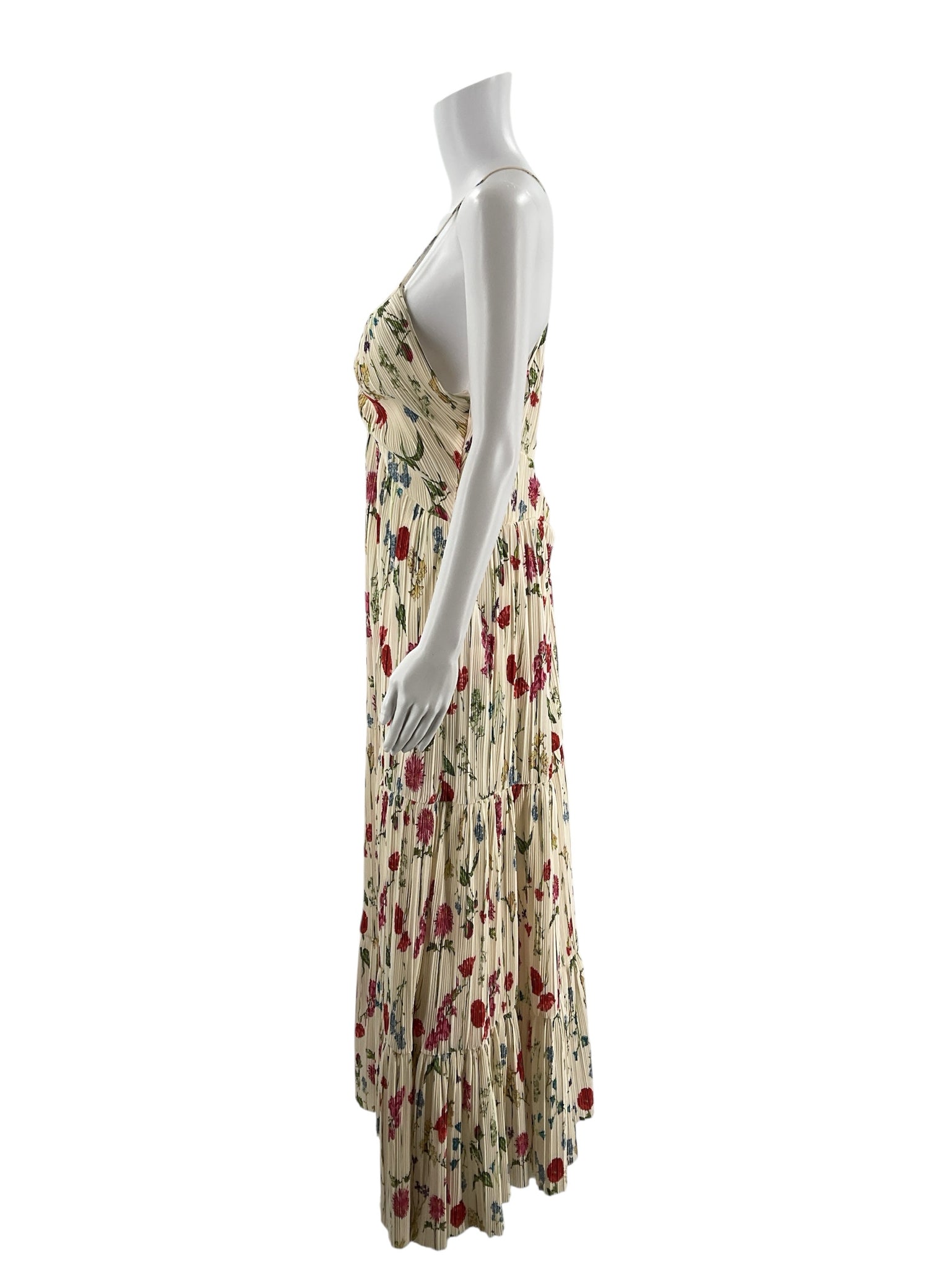 H&M Cream/Multi Floral Pre-Owned Ladies Dress - Size Large