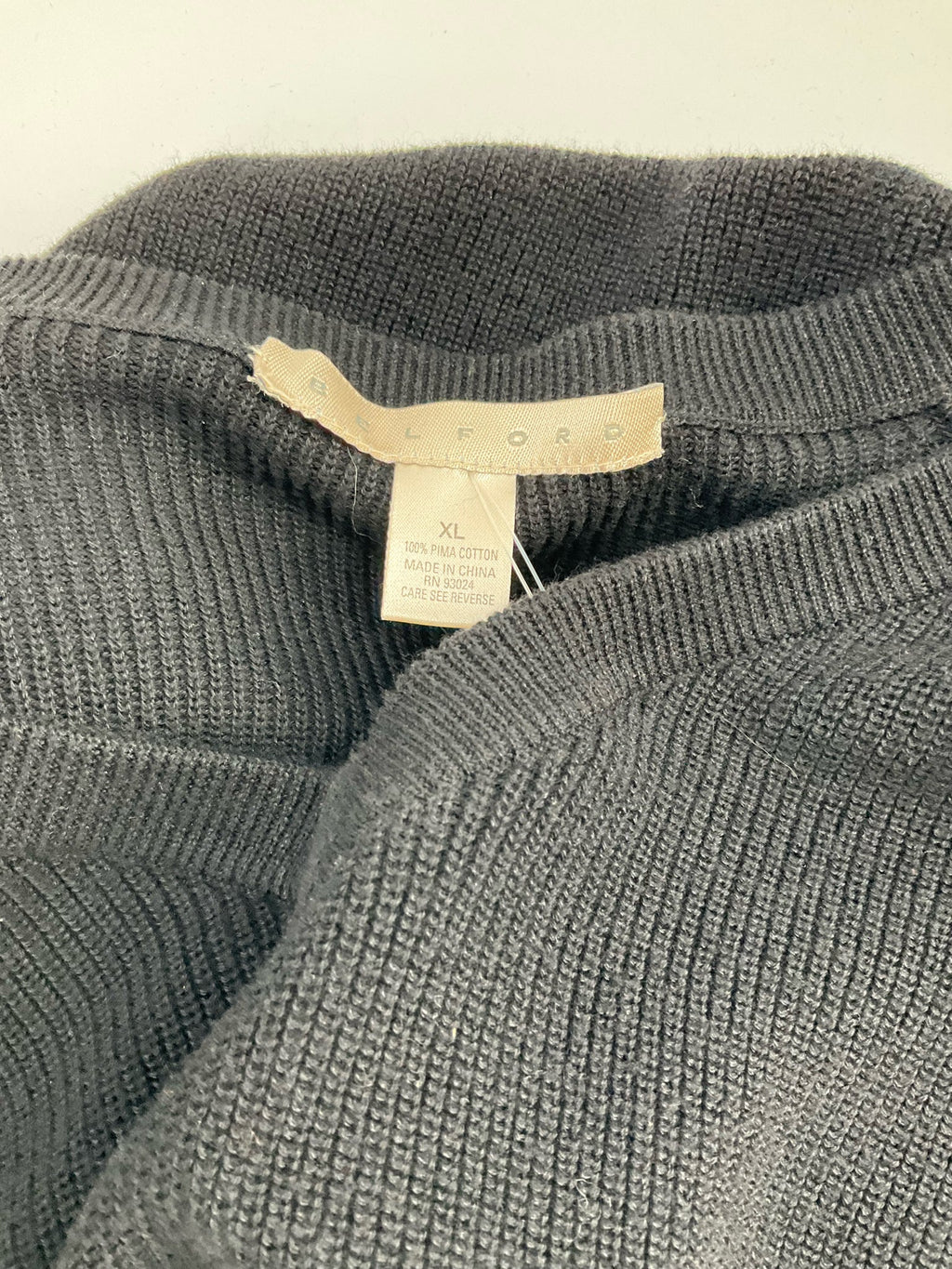 Belford - Black Solid Pre-Owned Ladies Casual Top - Size XL