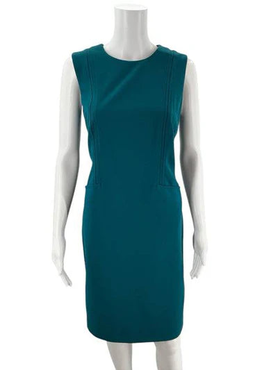 Calvin Klein Teal Solid Pre-Owned Ladies Dress - Size 8