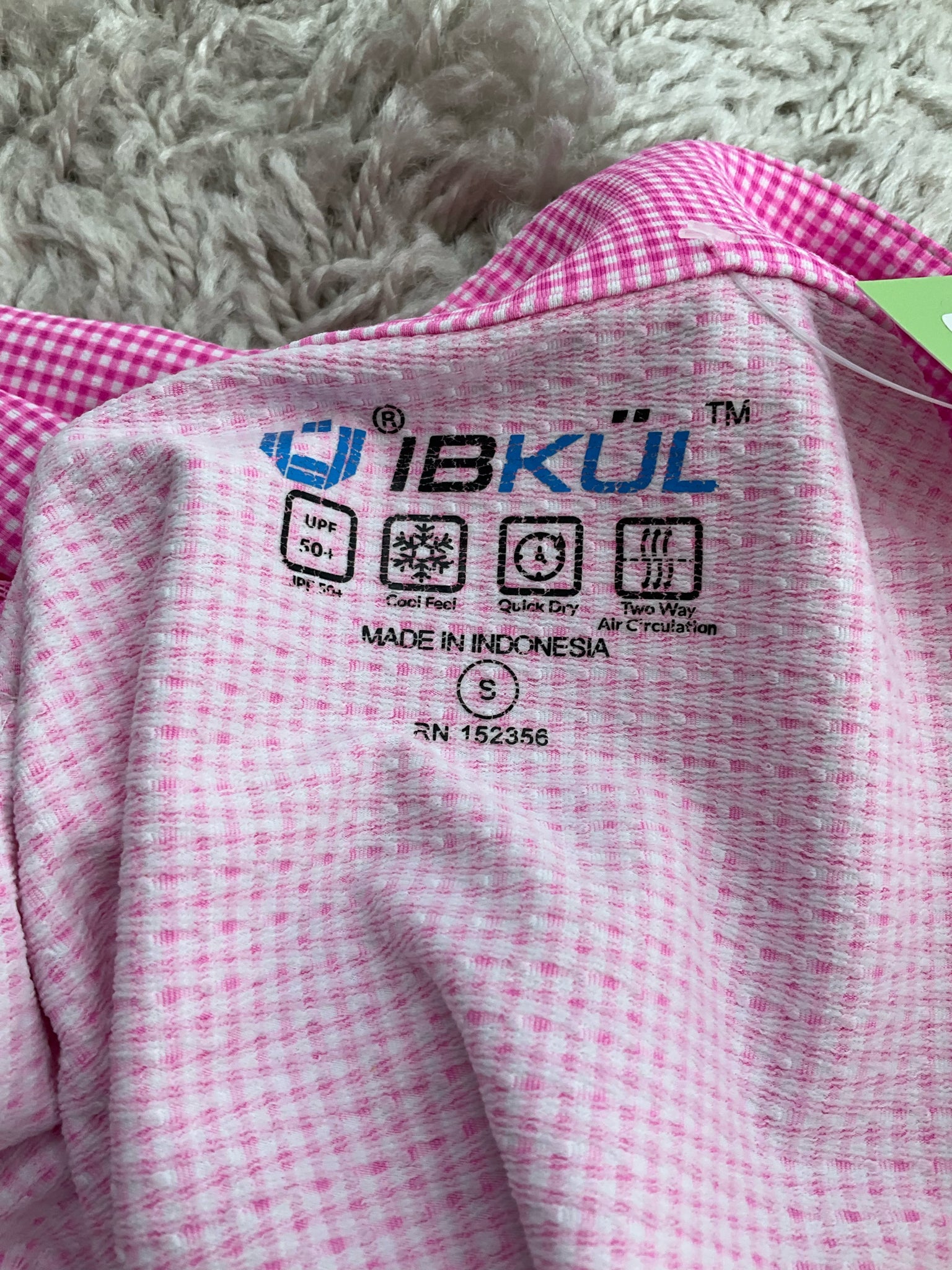 IBKUL White/Pink Checkered Pre-Owned Ladies Jacket - Size Small