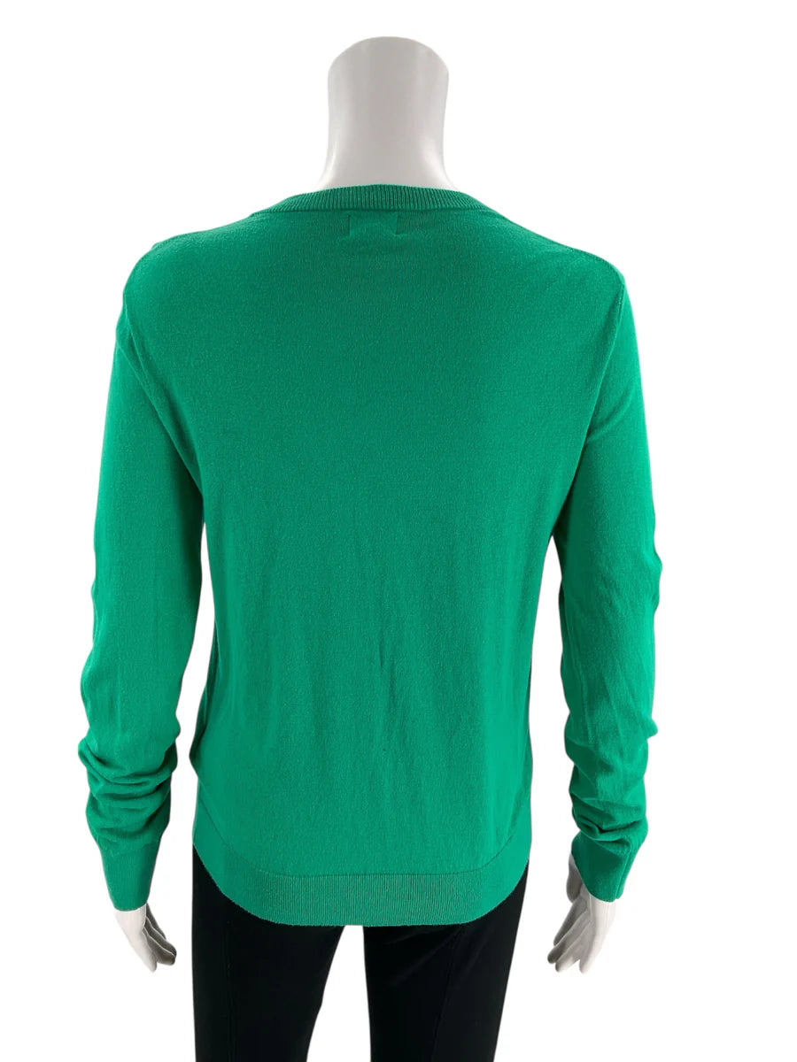 J Crew Green Solid Pre-Owned Ladies Top - Size Medium