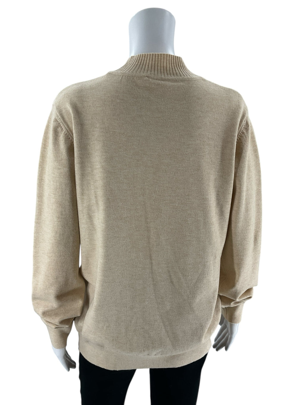 No Brand - Oatmeal Solid Pre-Owned Ladies Casual Top - Size XL