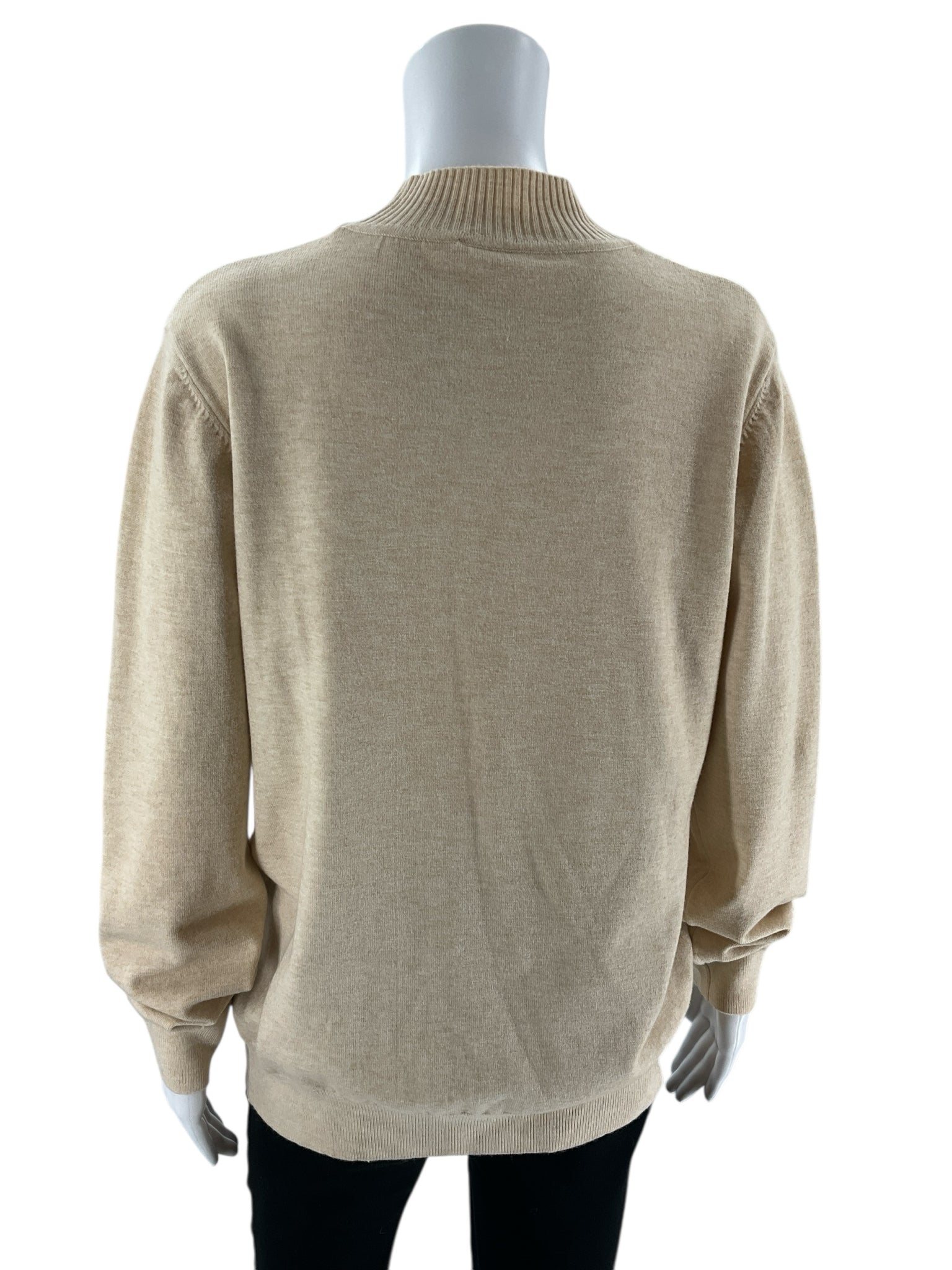 No Brand - Oatmeal Solid Pre-Owned Ladies Casual Top - Size XL