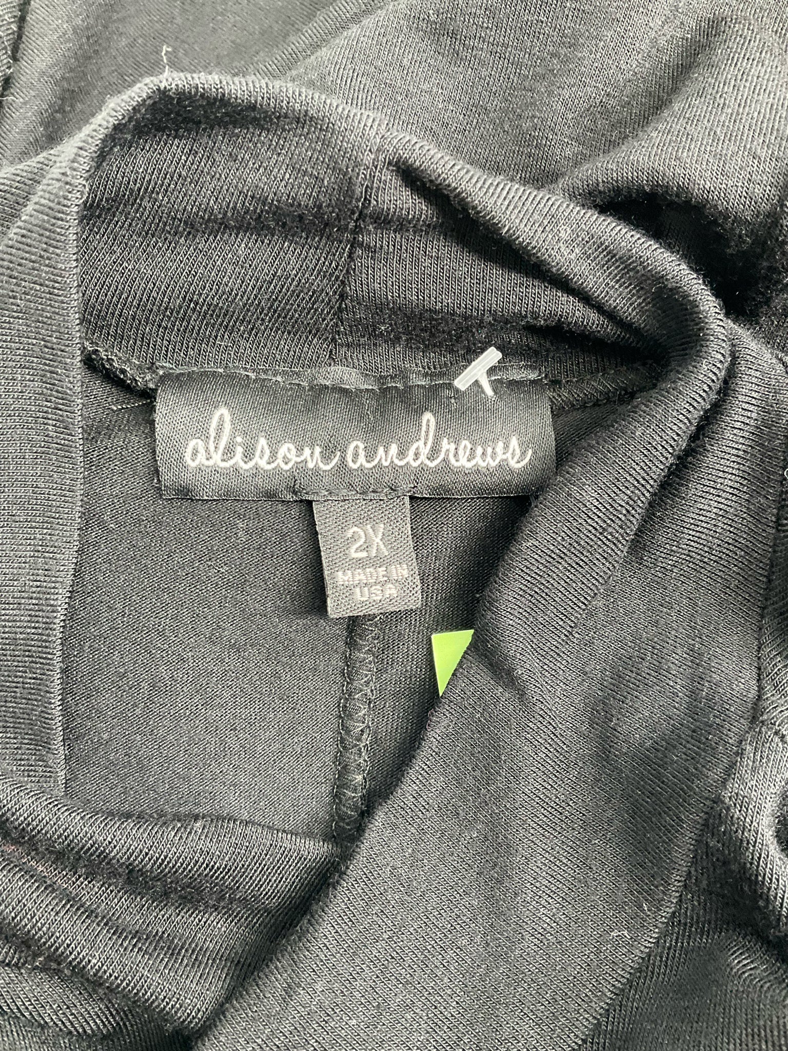 Alison Andrews Black Solid Pre-Owned Ladies Sleeveless Top - Size 2X