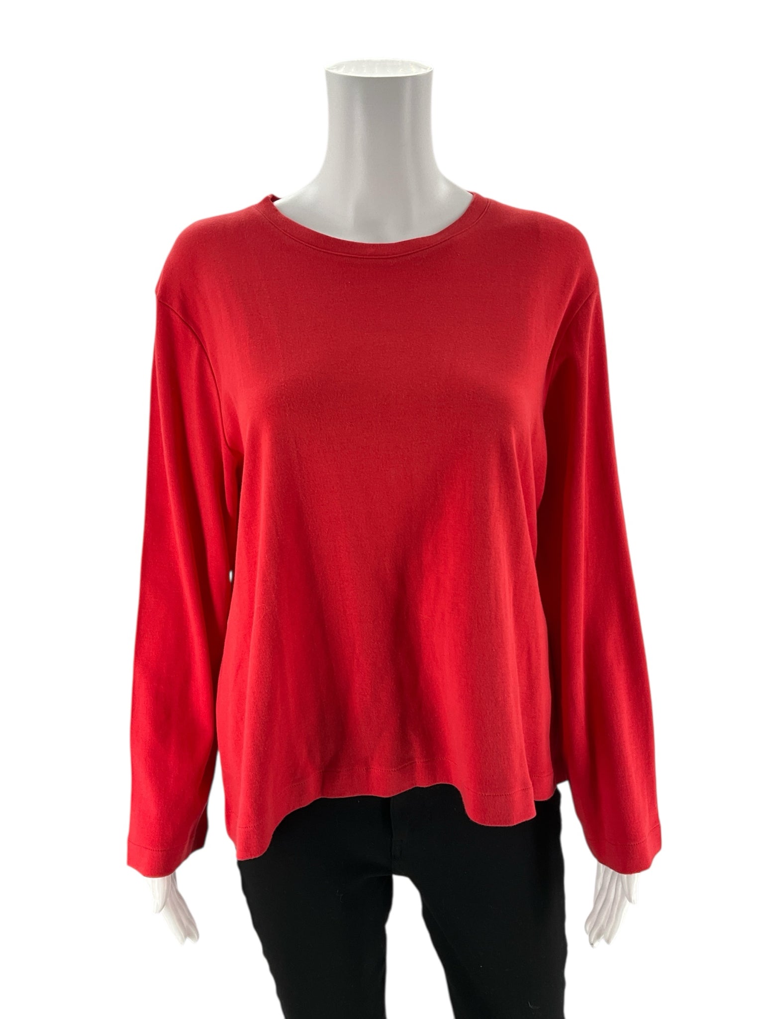 Bordado -  Red Solid Pre-Owned Ladies New With Tags Casual Top - Size M