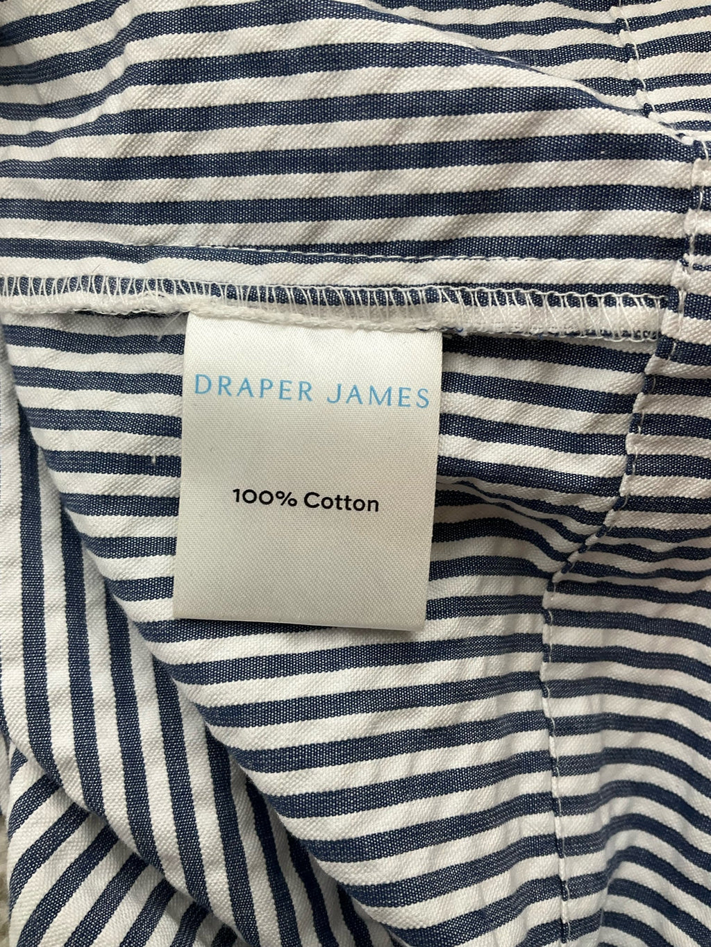 Draper James White/Blue Stripe Pre-Owned Ladies Dress - Size 6