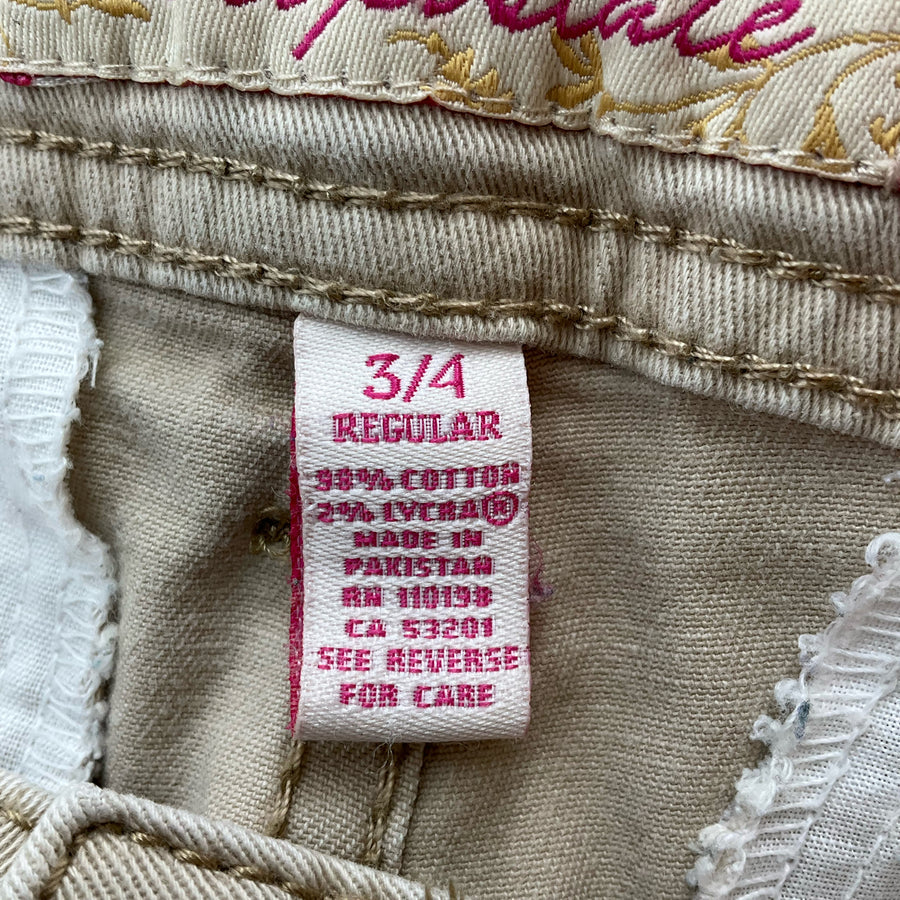 Aeropostale Tan Skinny Pre-Owned Ladies Pants - Size 3/4