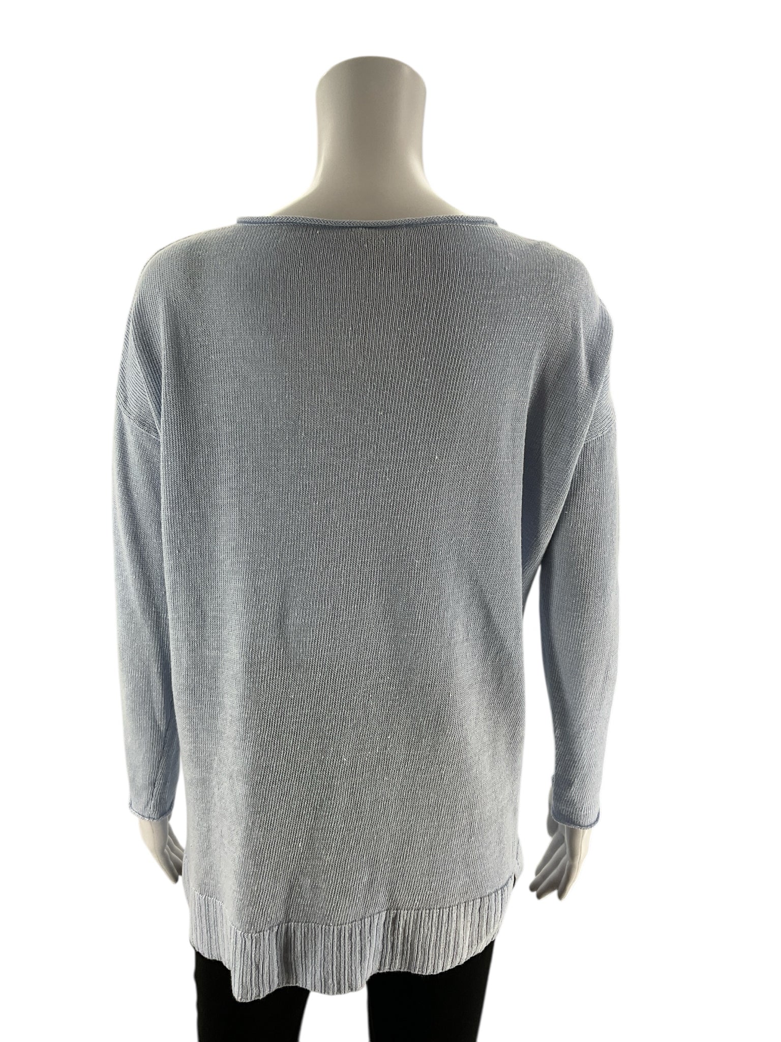 Eileen Fisher - Baby Blue Solid Pre-Owned Ladies Casual Top - Size XXS