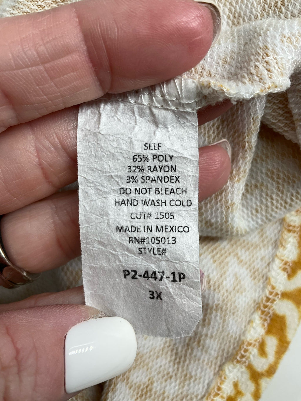 Andree Yellow Animal Pre-Owned Ladies Casual Top -  Size 3X