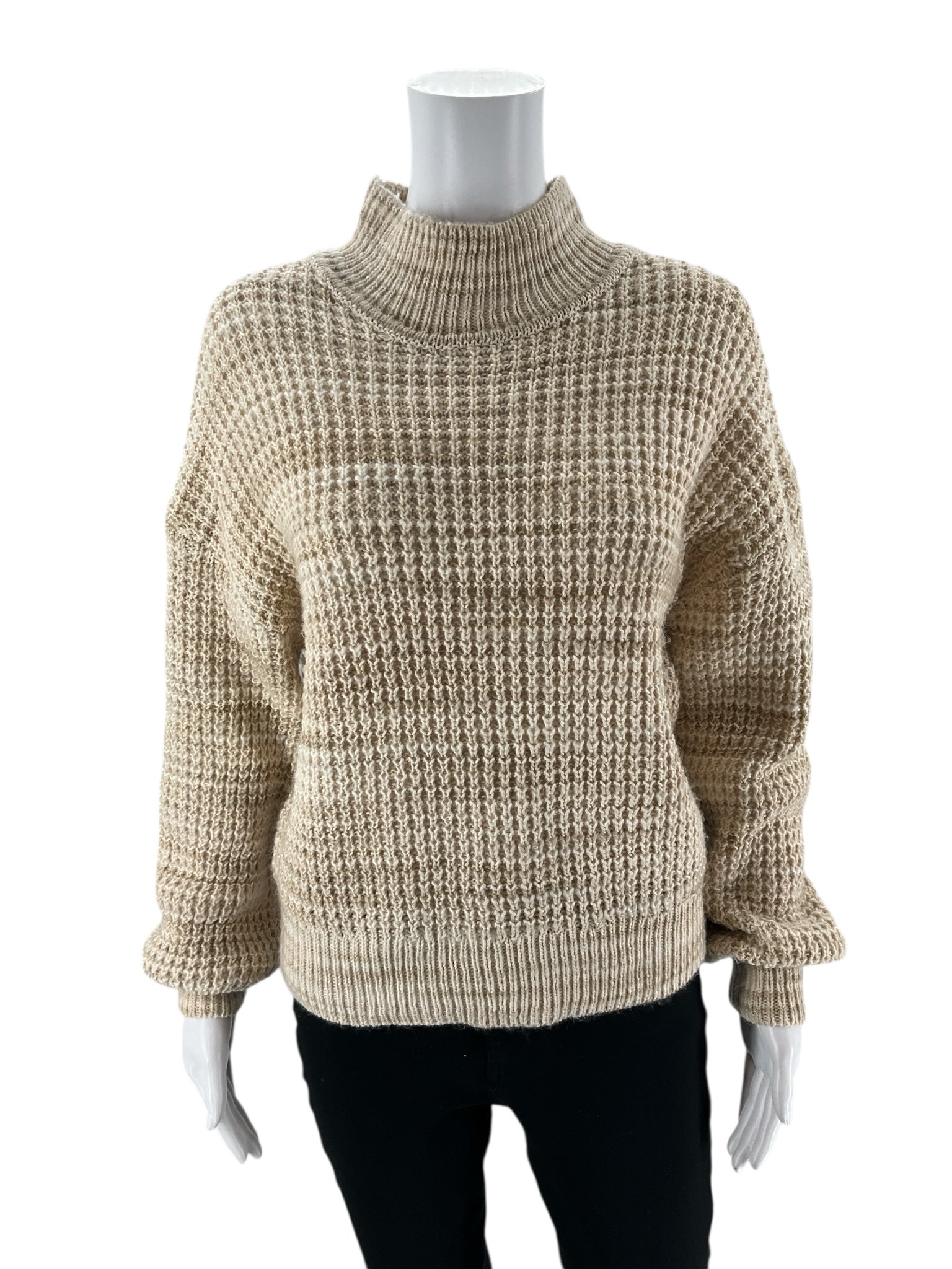 Gap Ecru/Tan Stripe Pre-Owned Ladies Casual Top - Size Medium