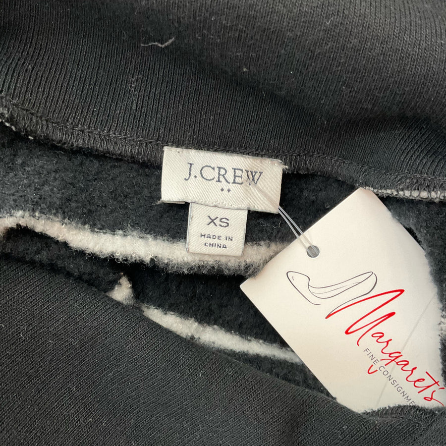 J. Crew Black White Stripe Long Sleeve Top – Size XS, Excellent Pre-Owned