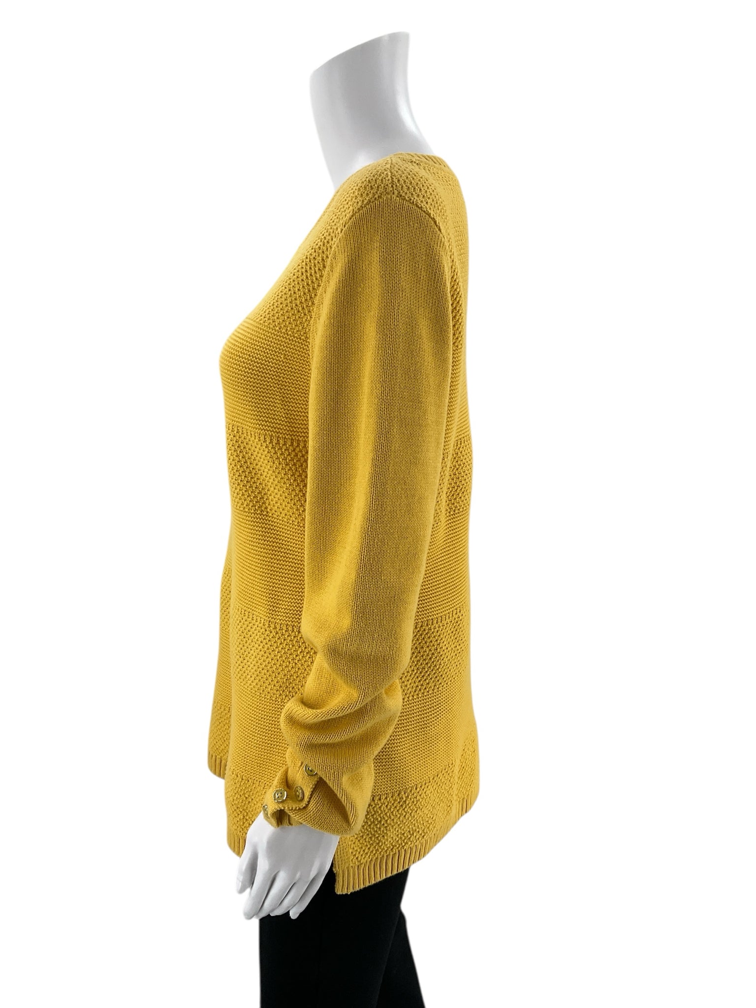 Talbots - Mustard Solid Pre-Owned Ladies Casual Top - Size M