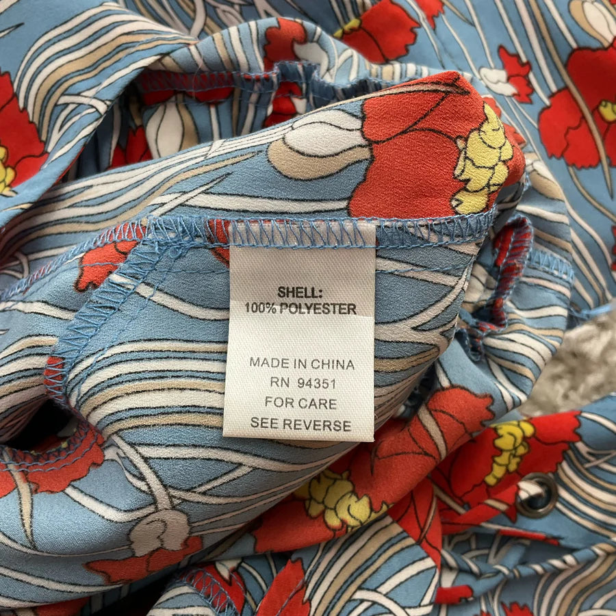 Joy Joy Blue/Red Floral Pre-Owned Ladies Romper - Size Small