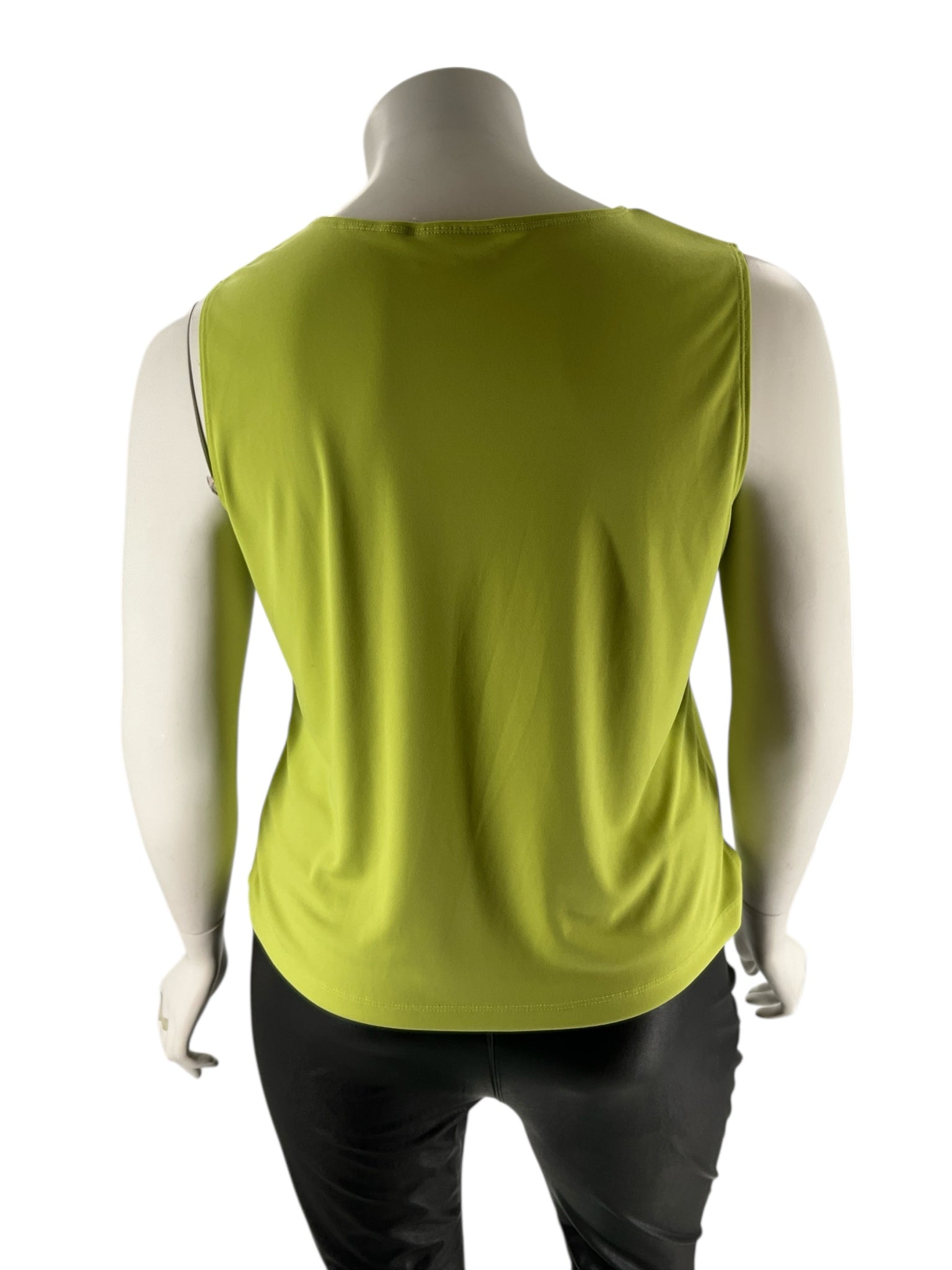 JM Collection Lime Green Solid Pre-Owned Ladies Sleeveless Top - Size 1X