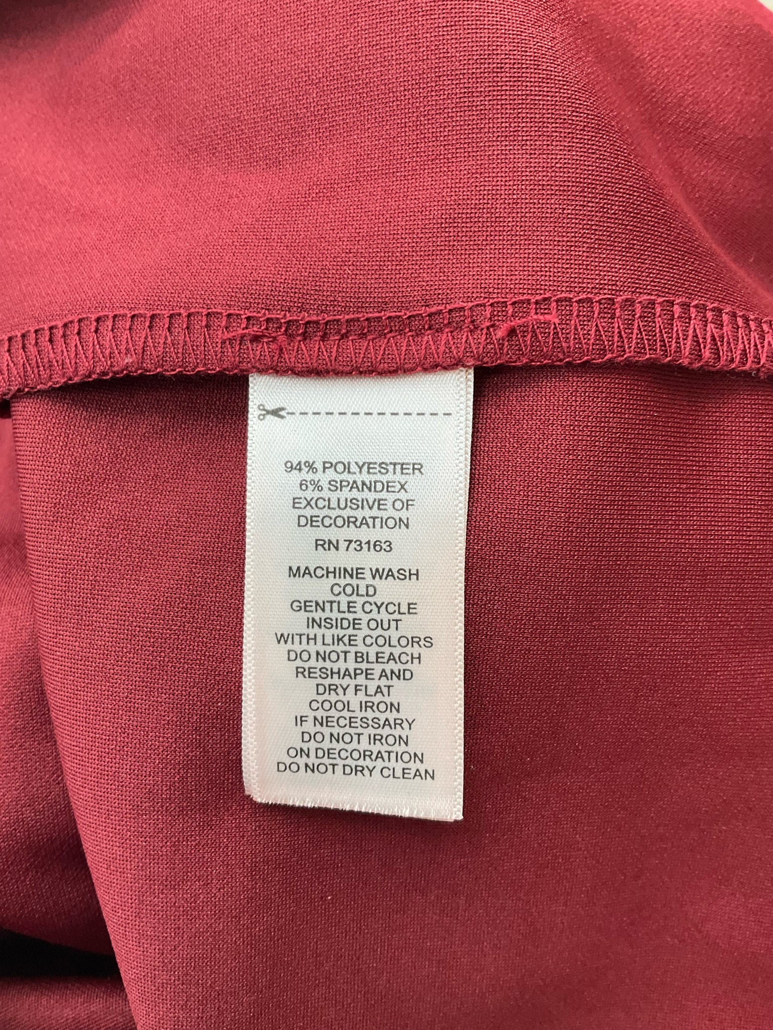 Spence Burgandy Solid Pre-Owned Ladies Dress - Size 14