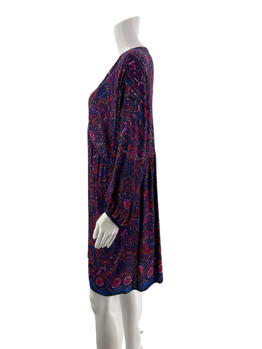 Uncle Frank Blue/Purple Print Pre-Owned Ladies Dress - Size Medium