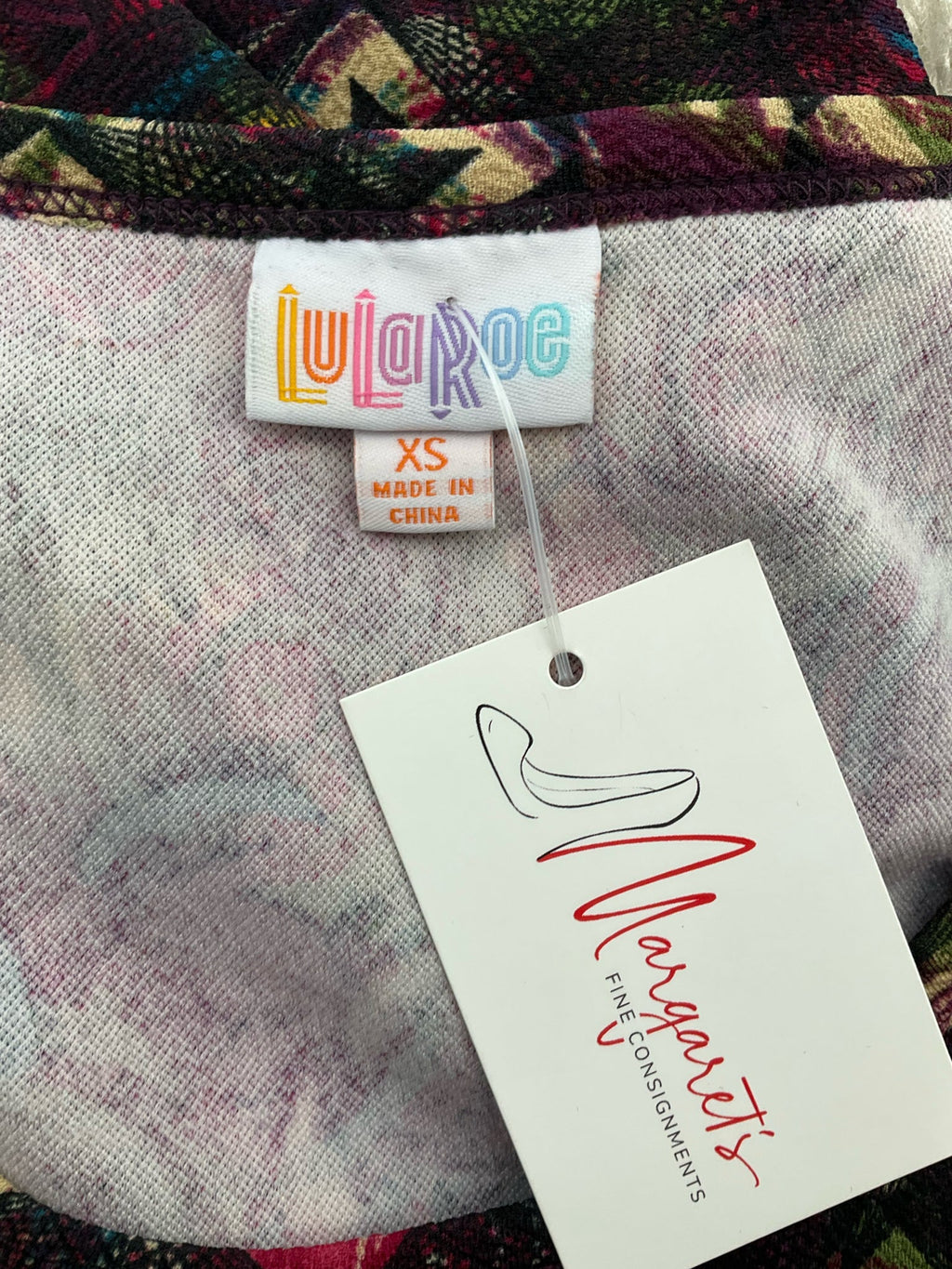 Lularoe Black/Multi Print Pre-Owned Ladies Dress - Size XS