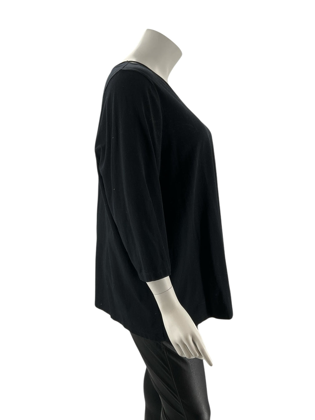 Catherine Black Solid Pre-Owned Ladies Top -  Size 3X